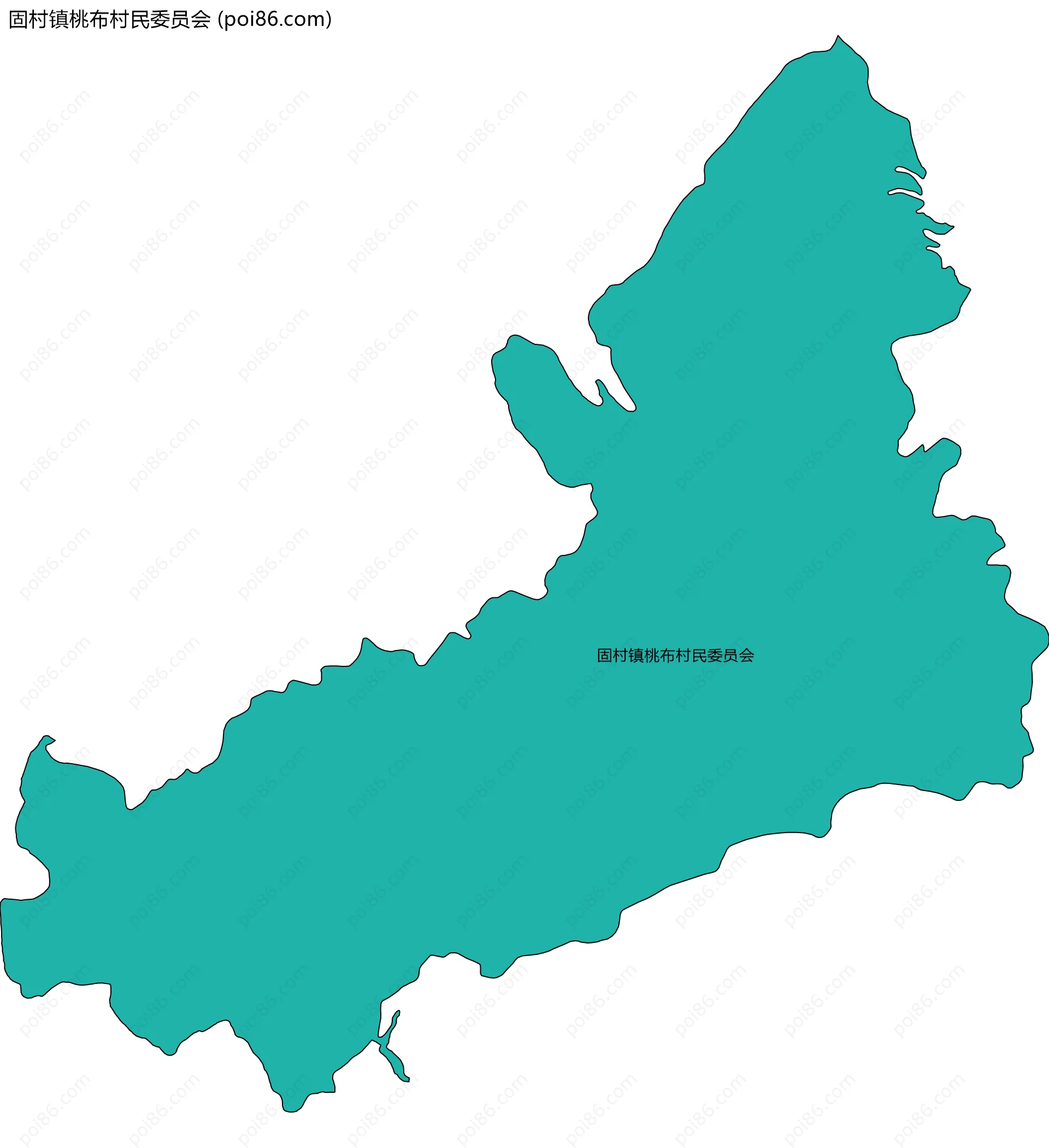 固村镇桃布村民委员会边界地图