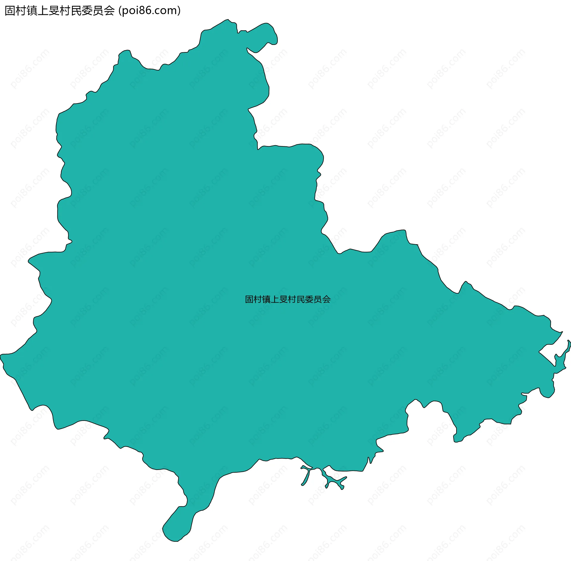固村镇上旻村民委员会边界地图