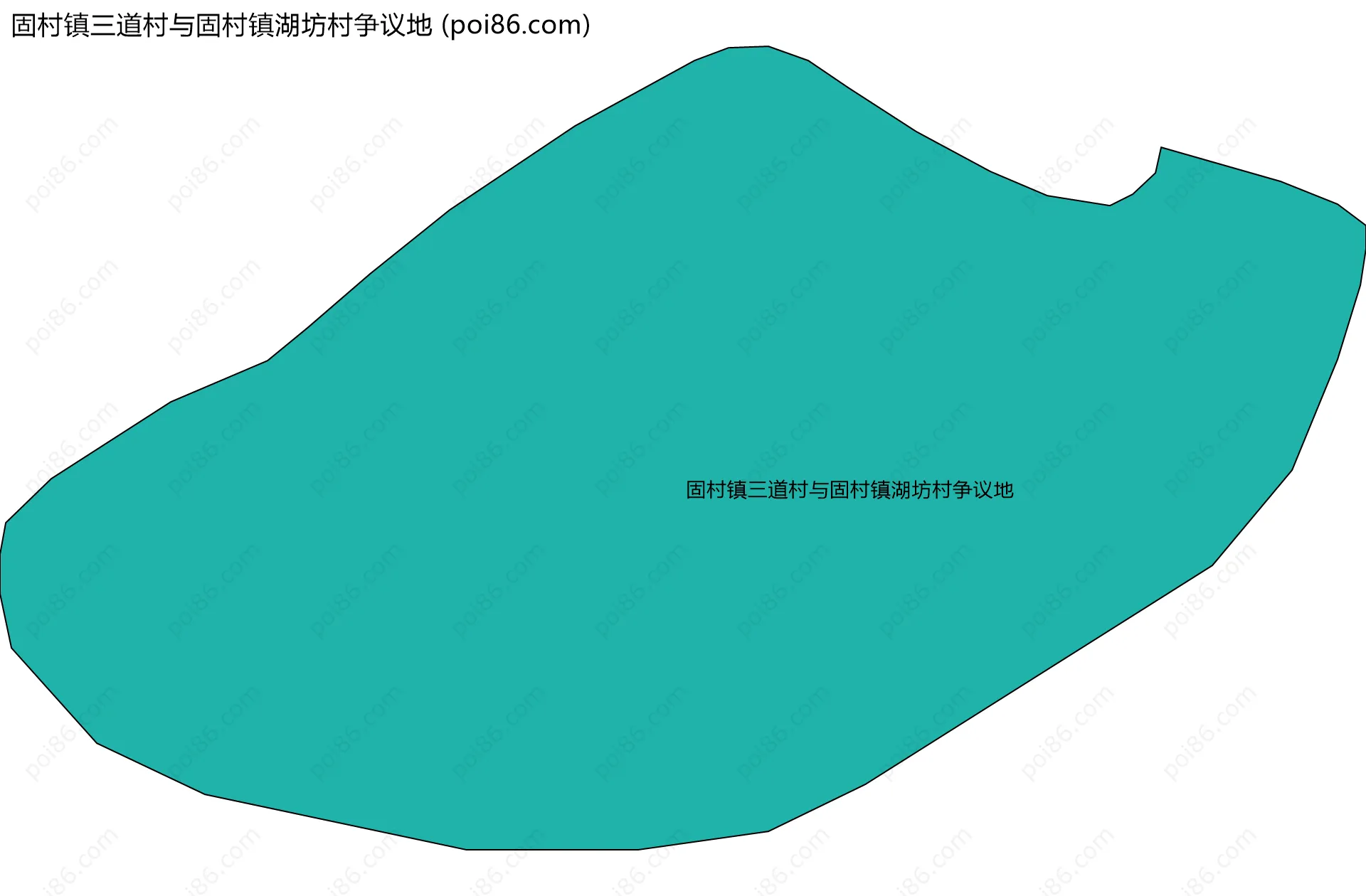 固村镇三道村与固村镇湖坊村争议地边界地图