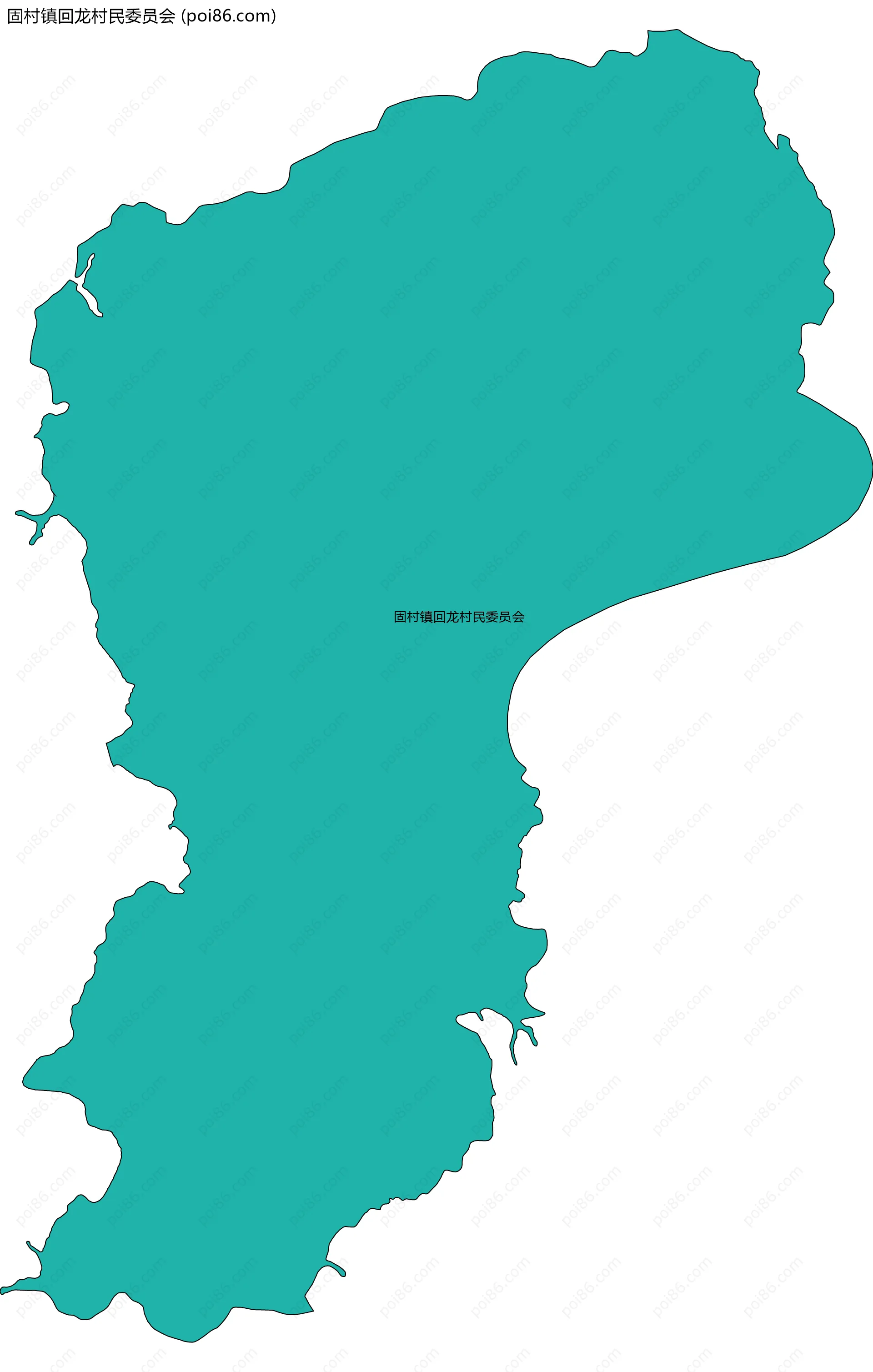 固村镇回龙村民委员会边界地图