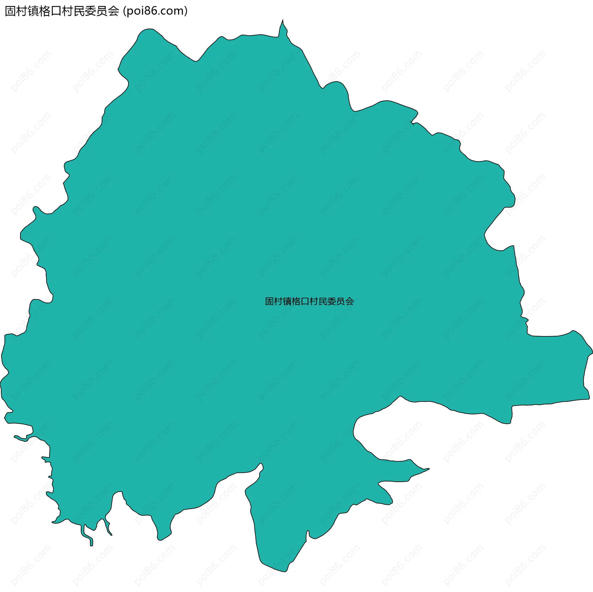 固村镇格口村民委员会边界地图
