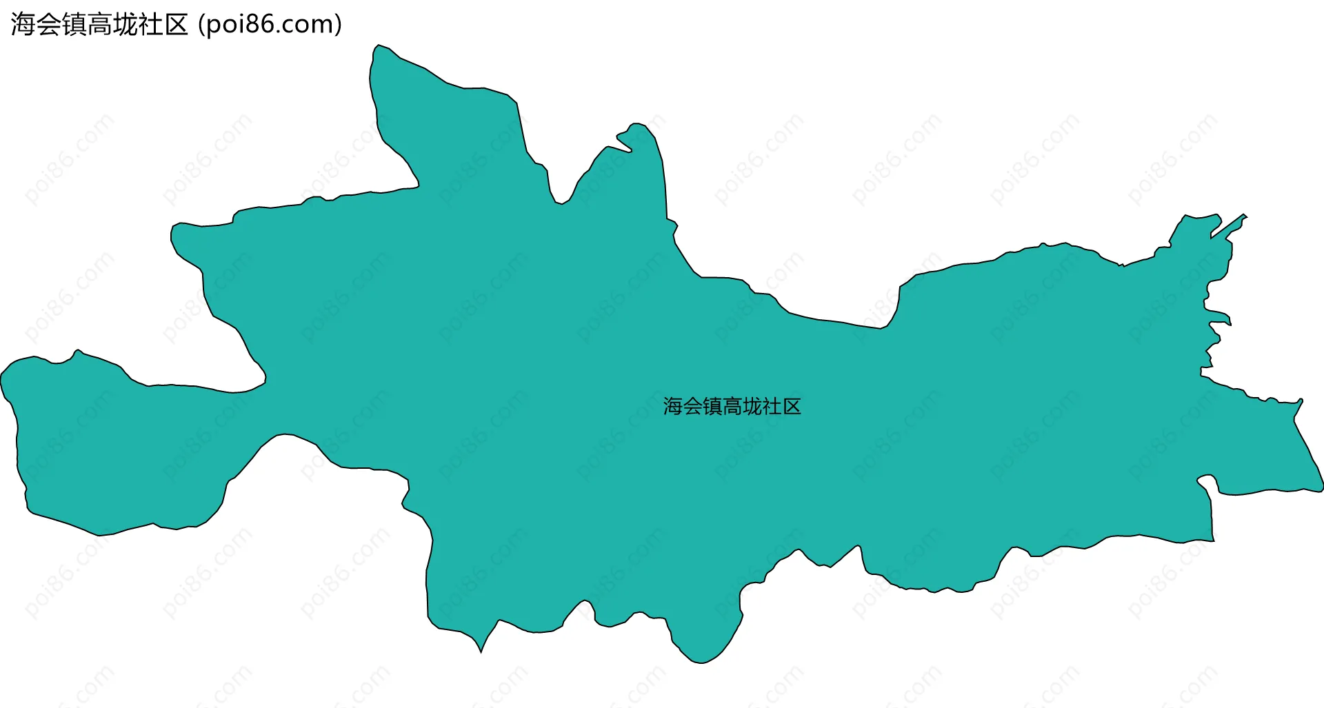 海会镇高垅社区边界地图