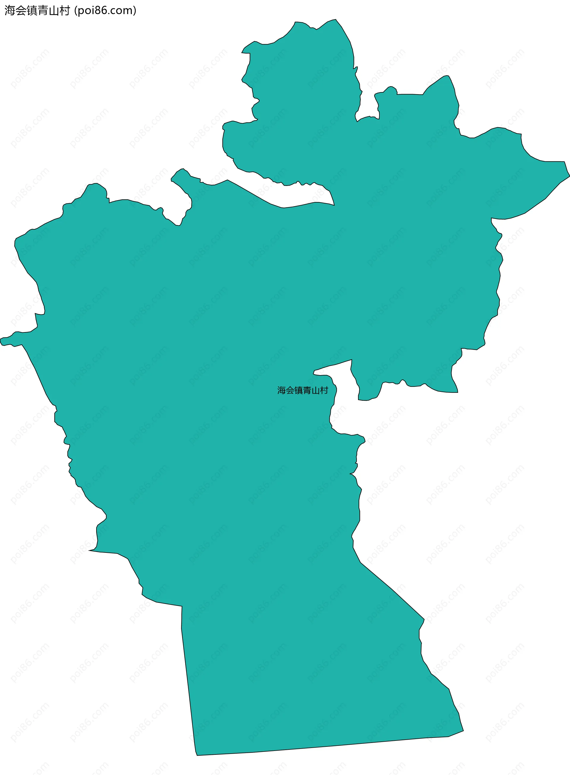 海会镇青山村边界地图