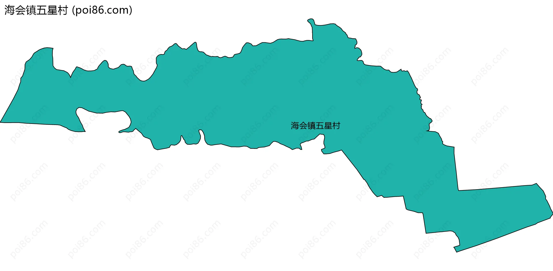 海会镇五星村边界地图