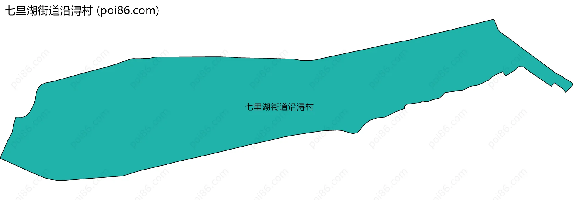 七里湖街道沿浔村边界地图