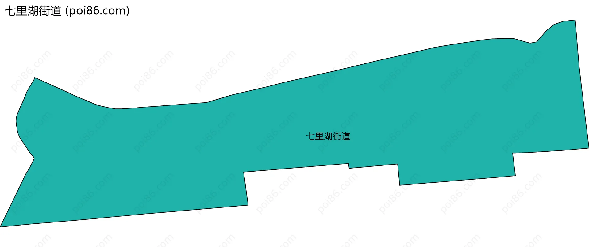 七里湖街道边界地图