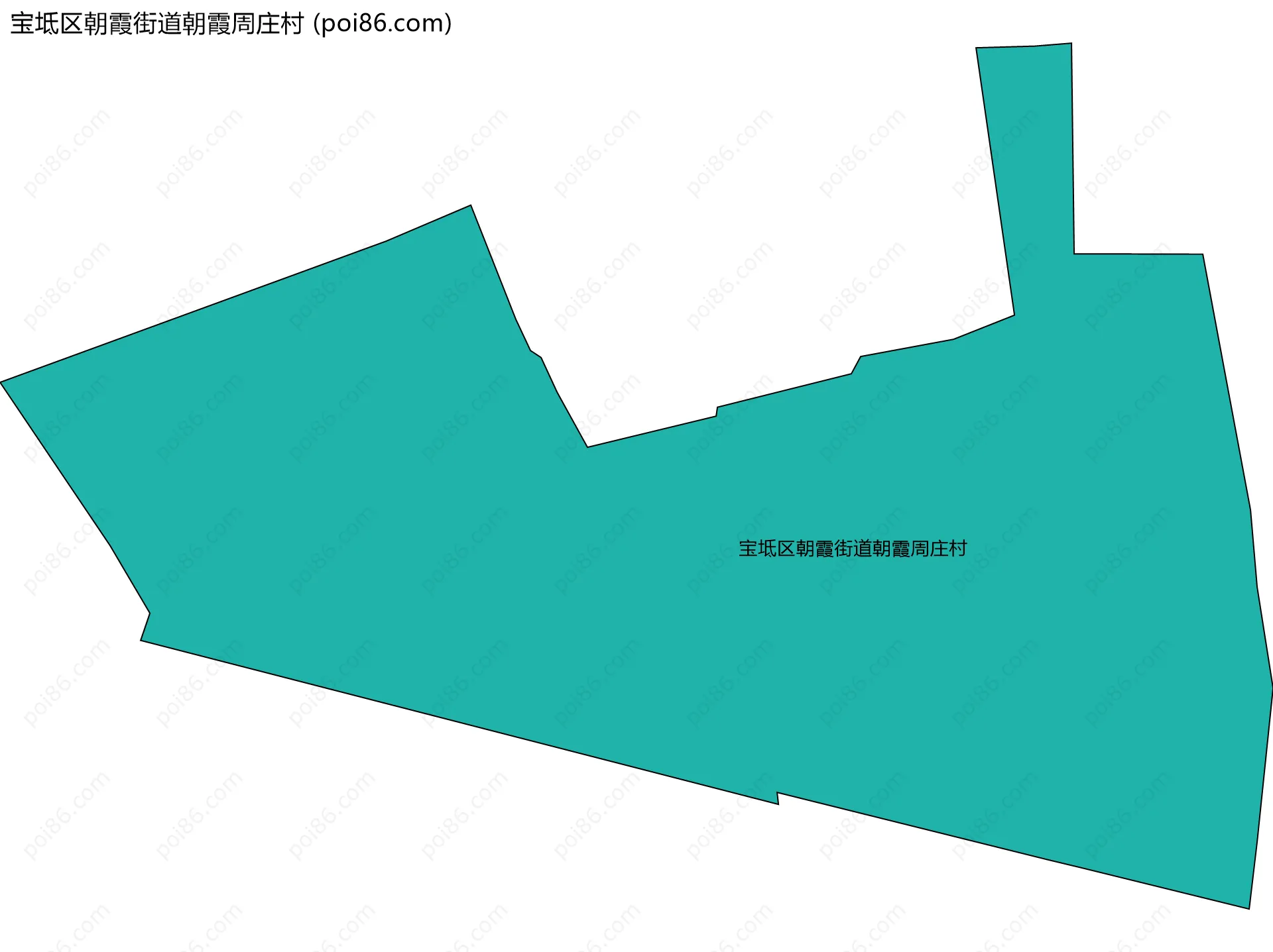 宝坻区朝霞街道朝霞周庄村边界地图