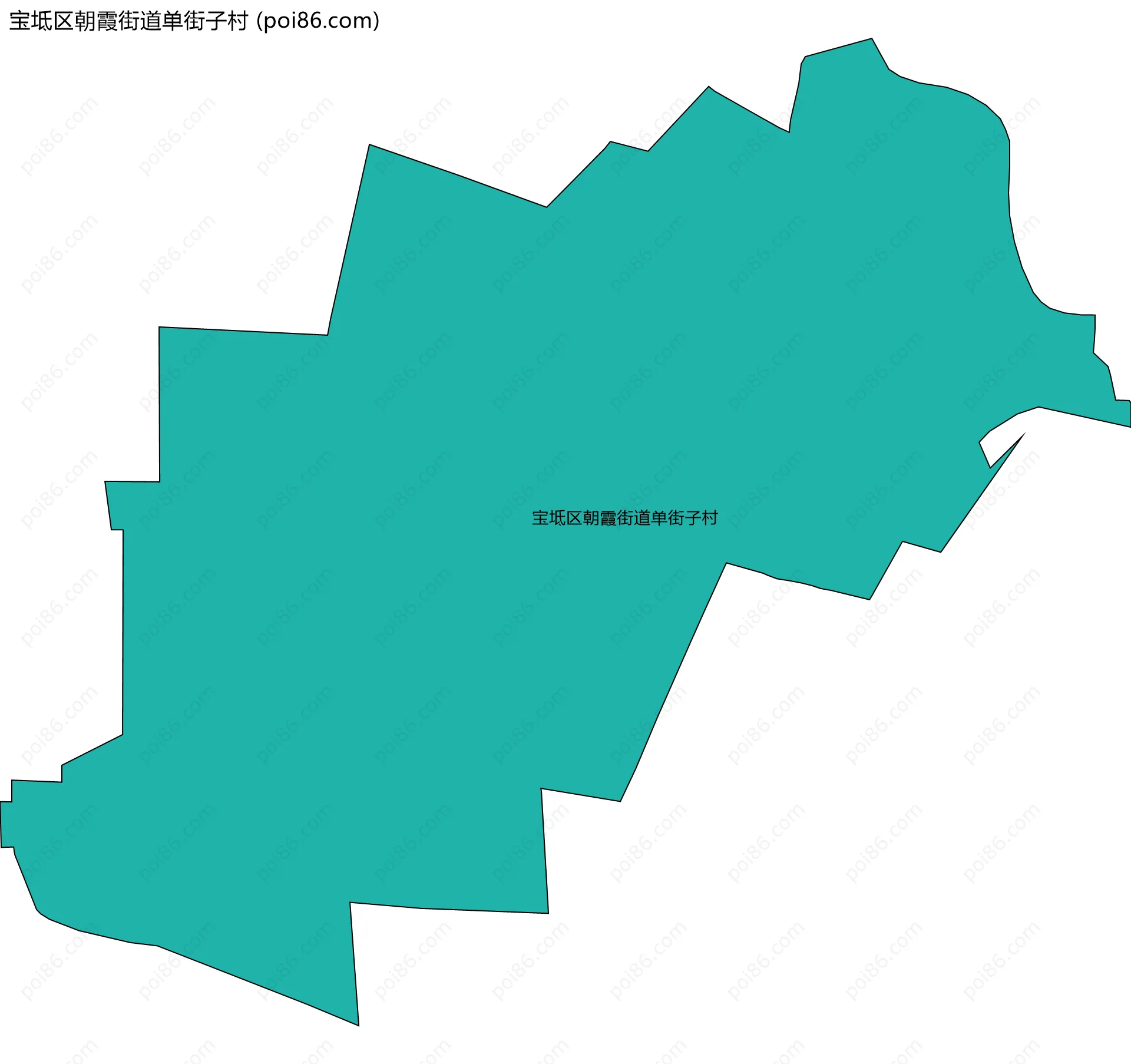 宝坻区朝霞街道单街子村边界地图