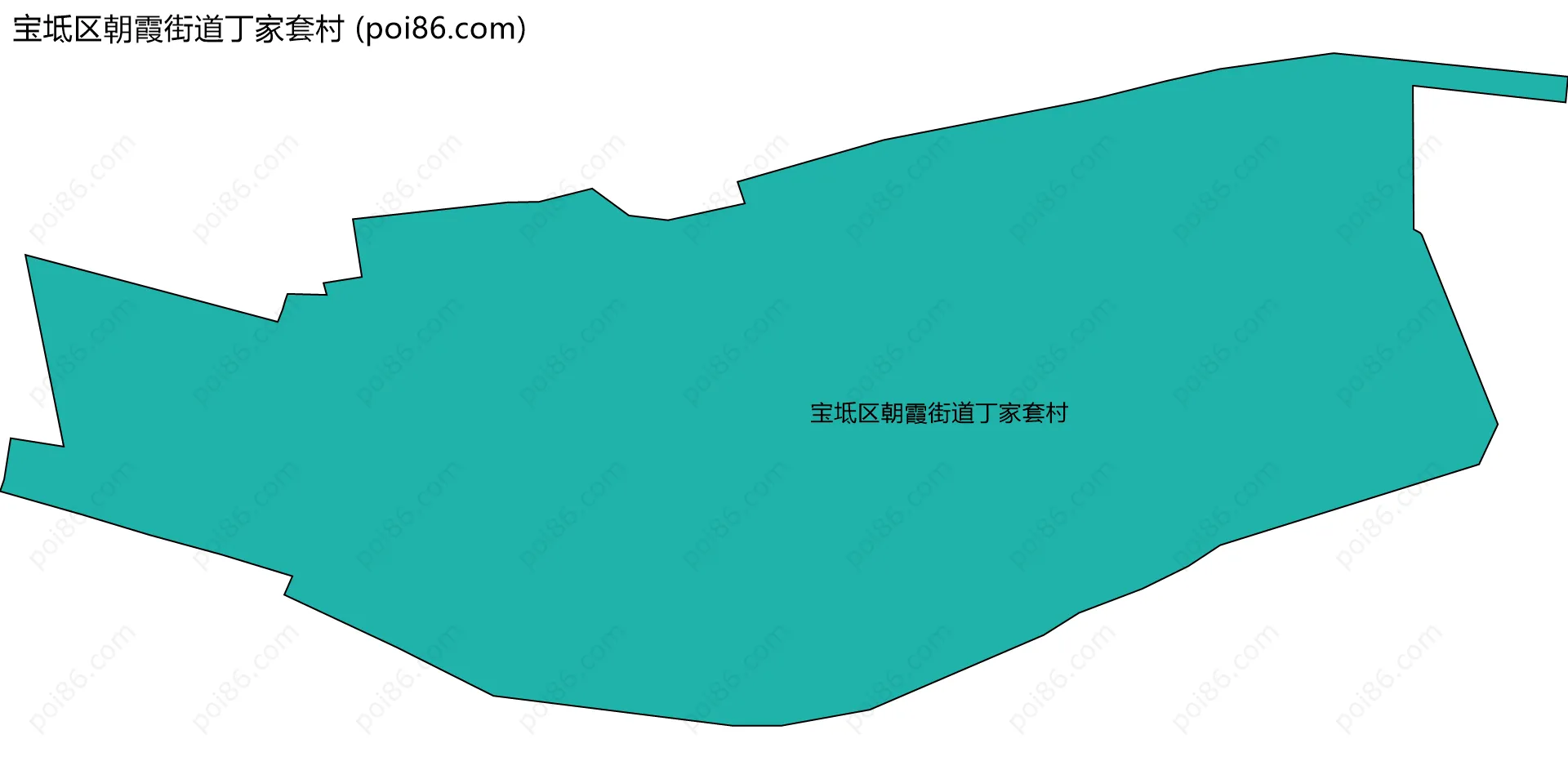 宝坻区朝霞街道丁家套村边界地图
