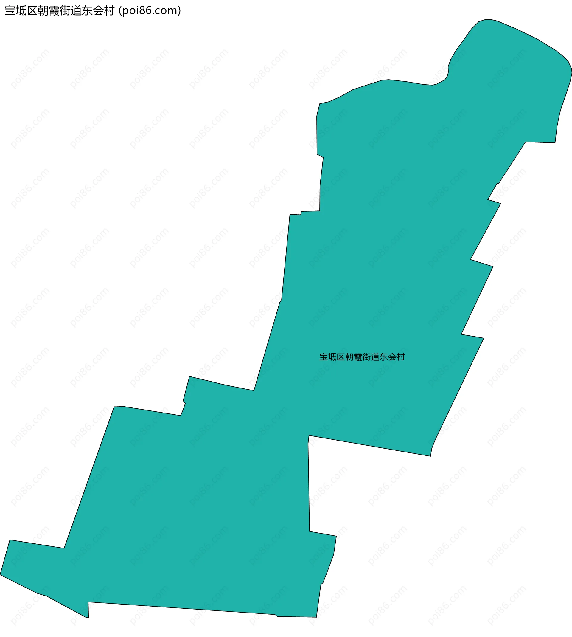 宝坻区朝霞街道东会村边界地图