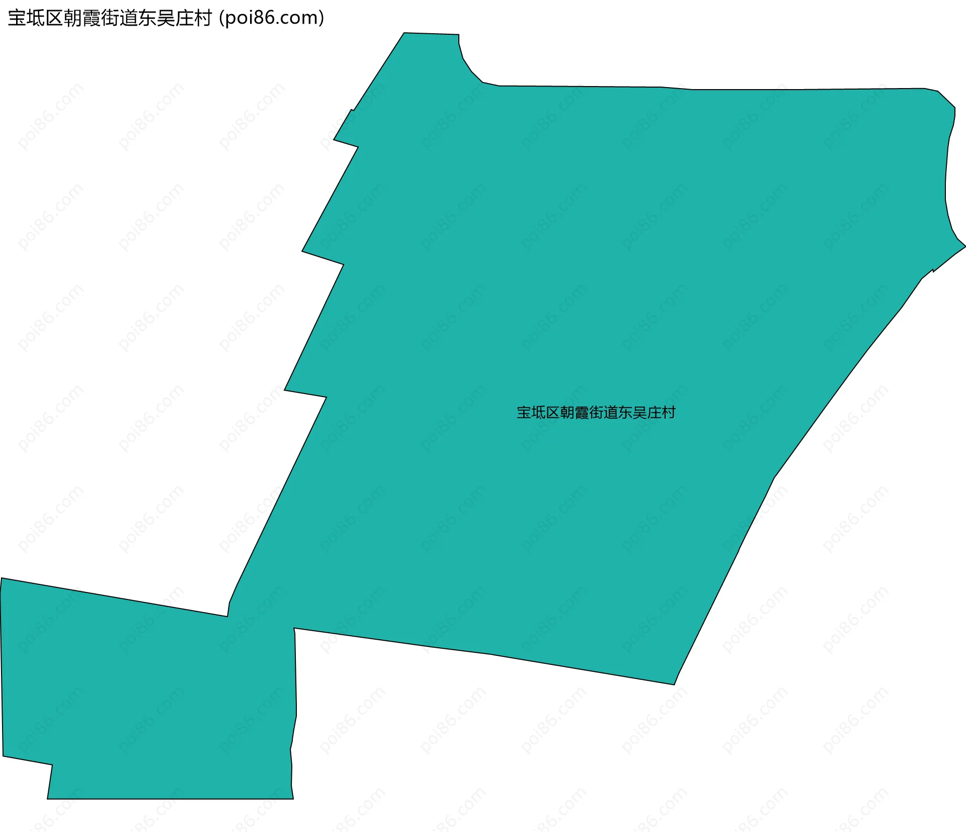 宝坻区朝霞街道东吴庄村边界地图