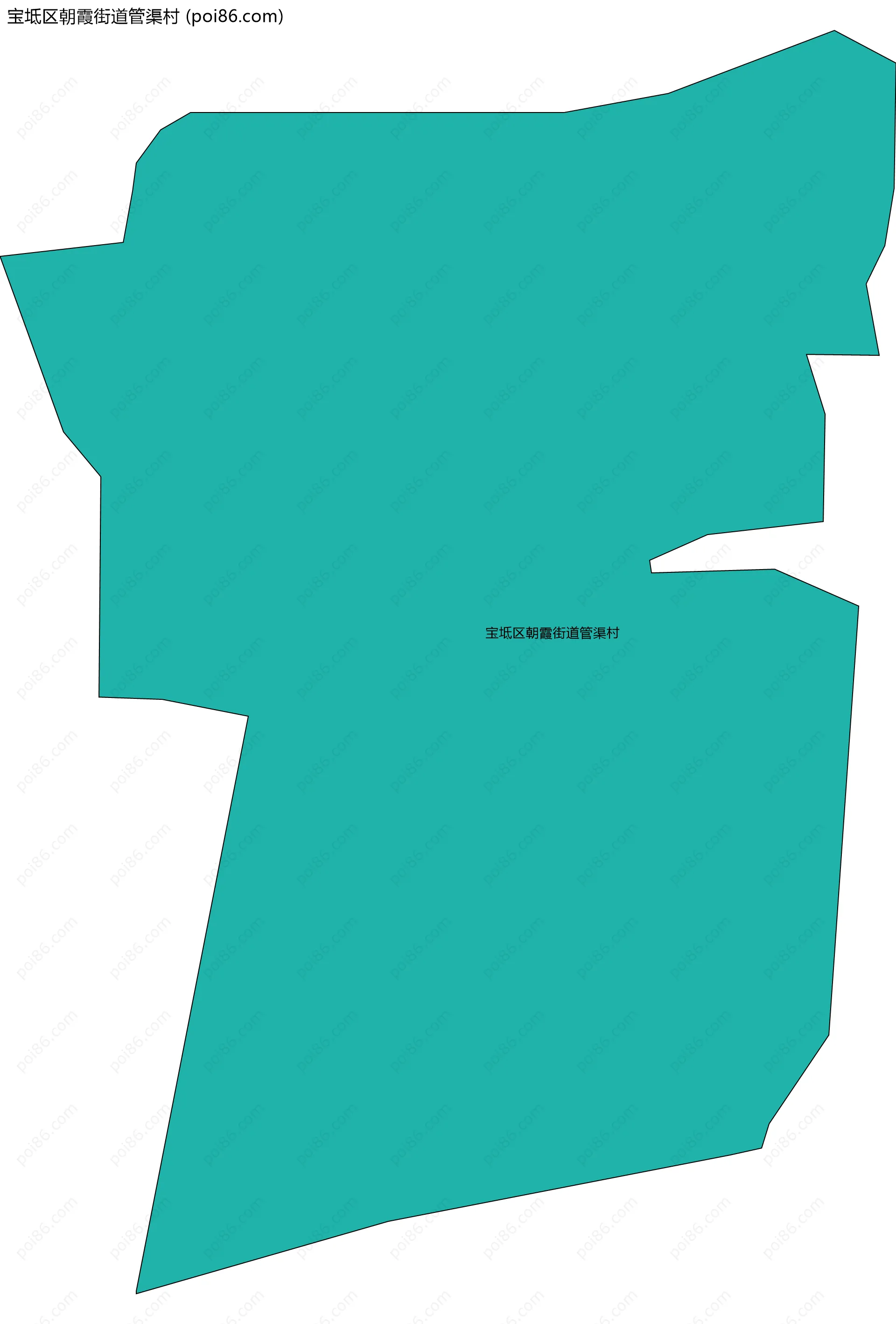 宝坻区朝霞街道管渠村边界地图
