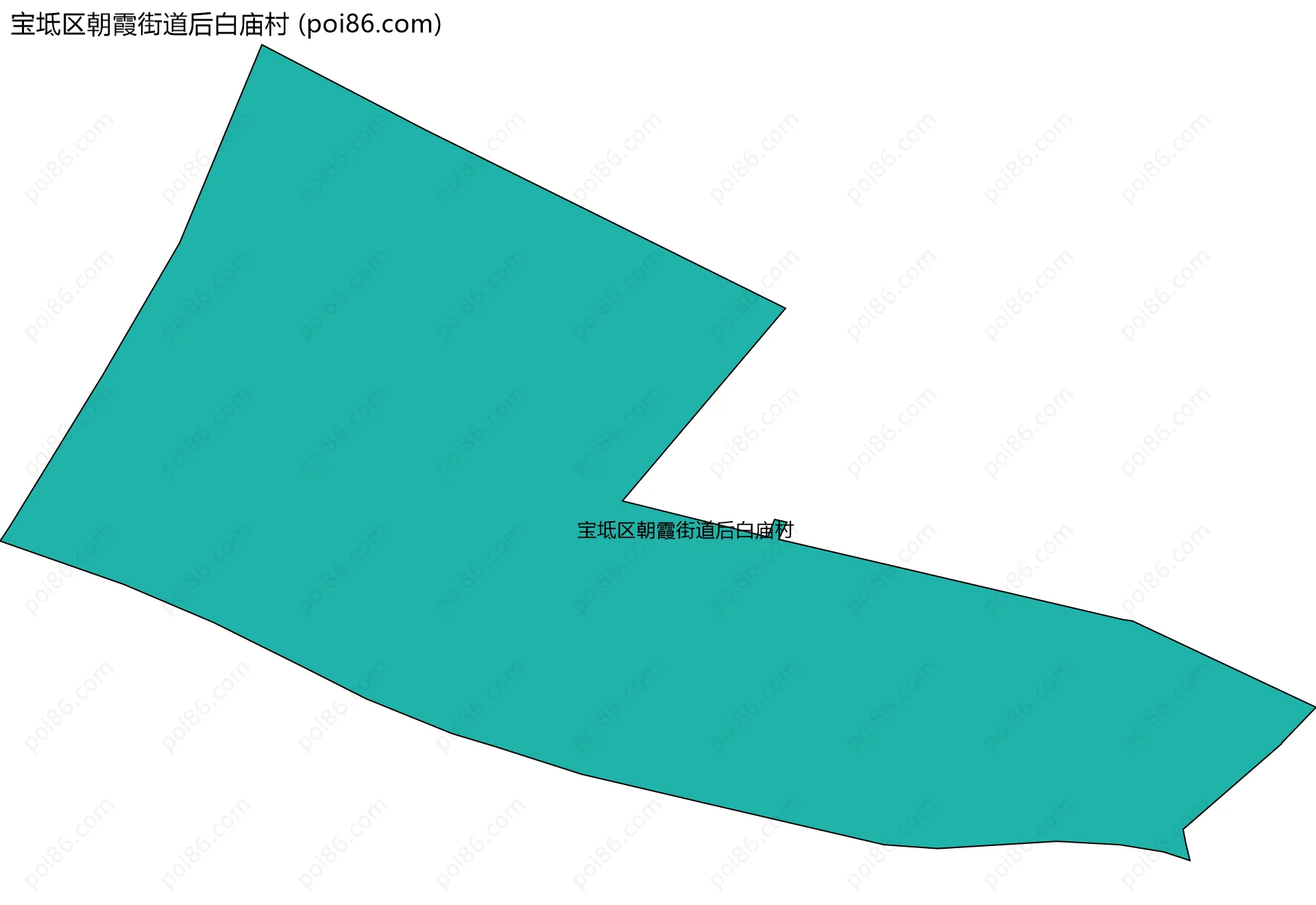 宝坻区朝霞街道后白庙村边界地图