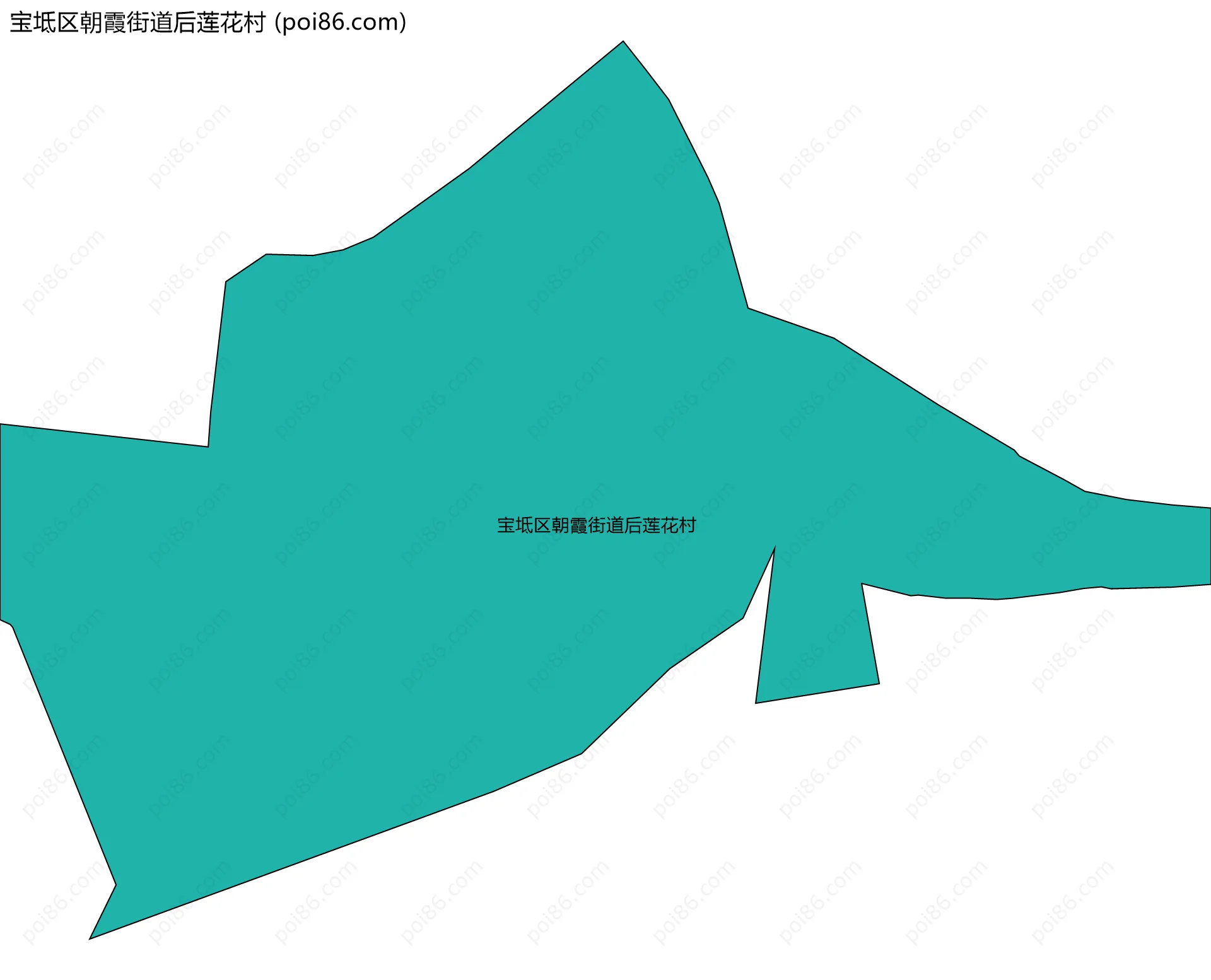 宝坻区朝霞街道后莲花村边界地图