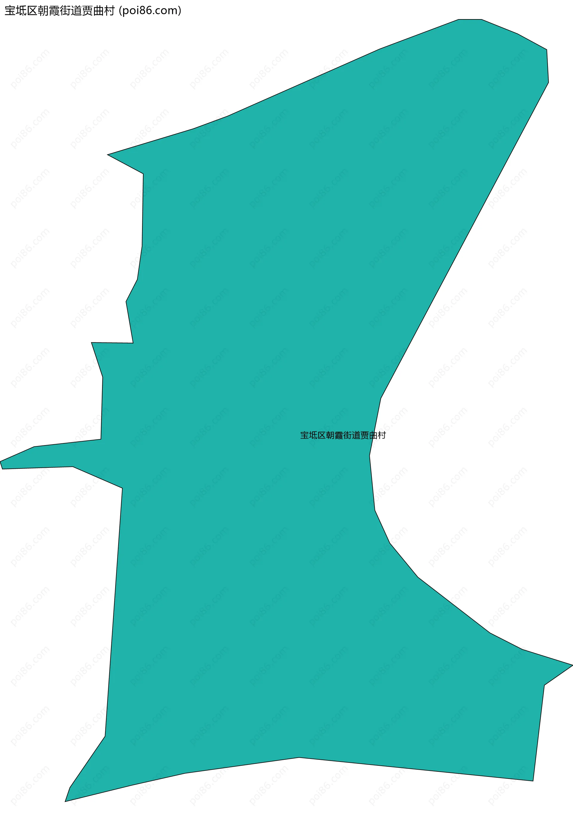 宝坻区朝霞街道贾曲村边界地图
