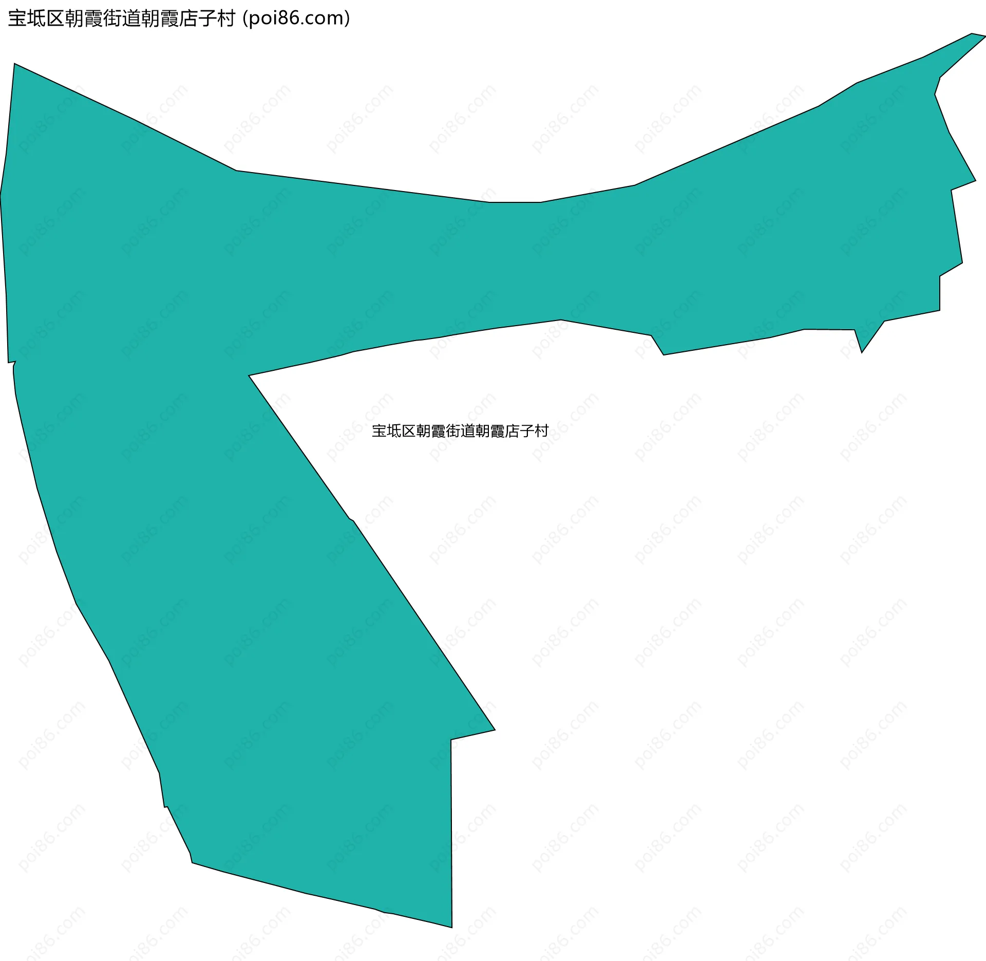 宝坻区朝霞街道朝霞店子村边界地图