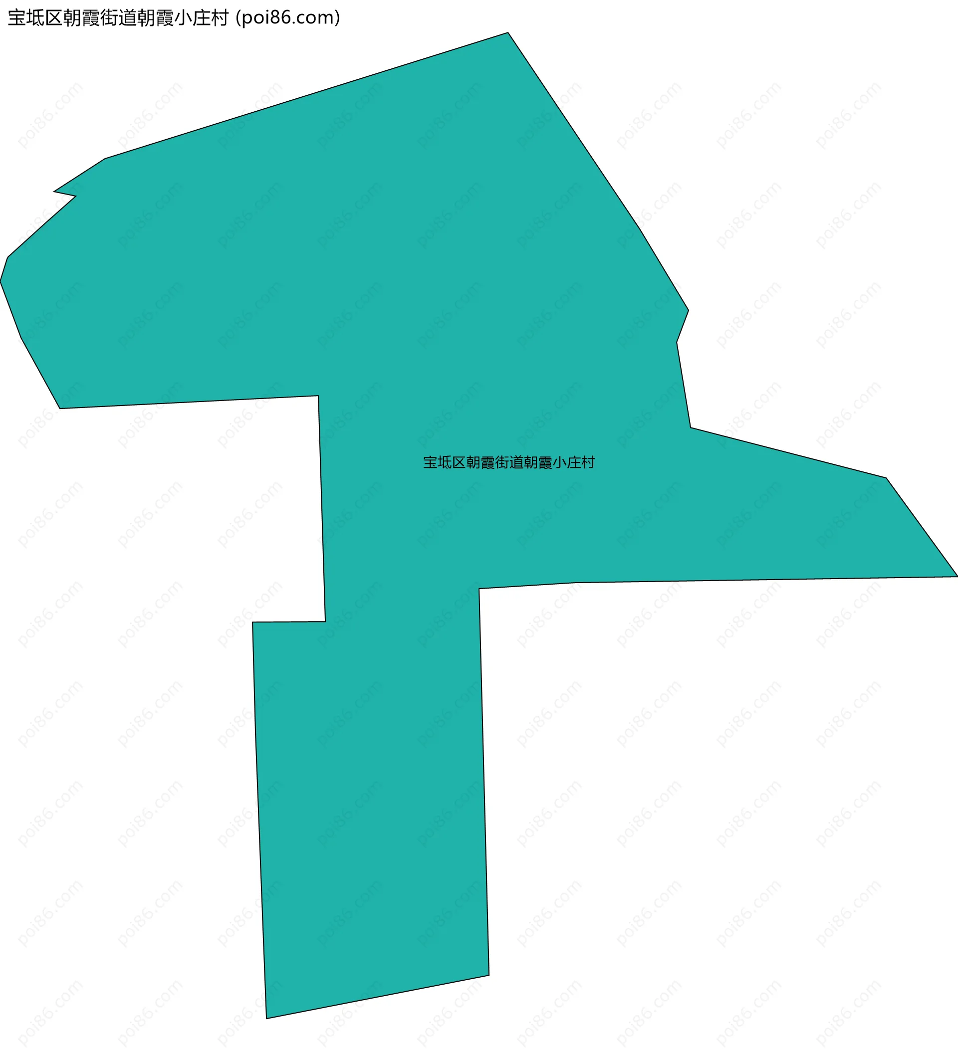 宝坻区朝霞街道朝霞小庄村边界地图