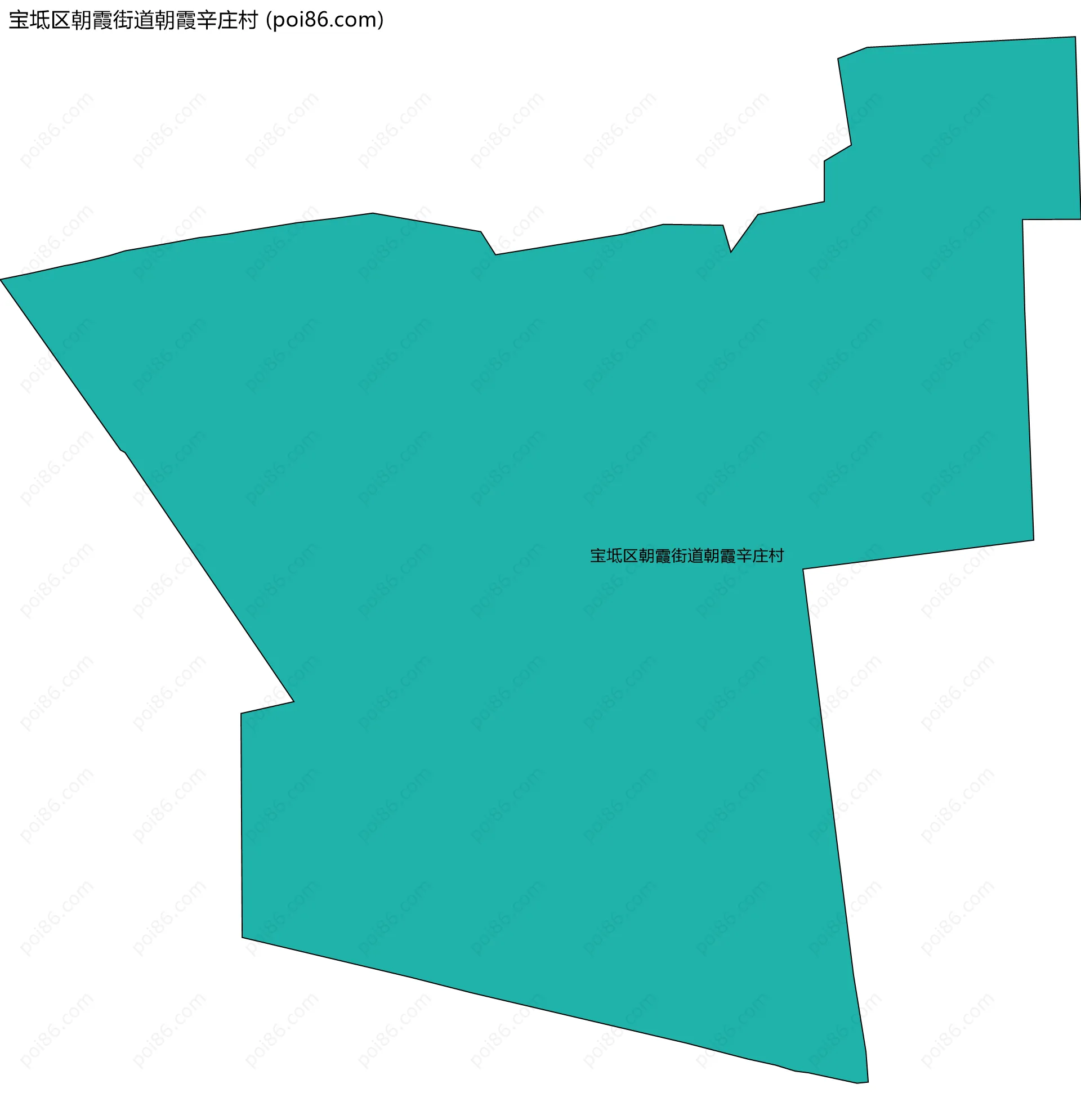 宝坻区朝霞街道朝霞辛庄村边界地图