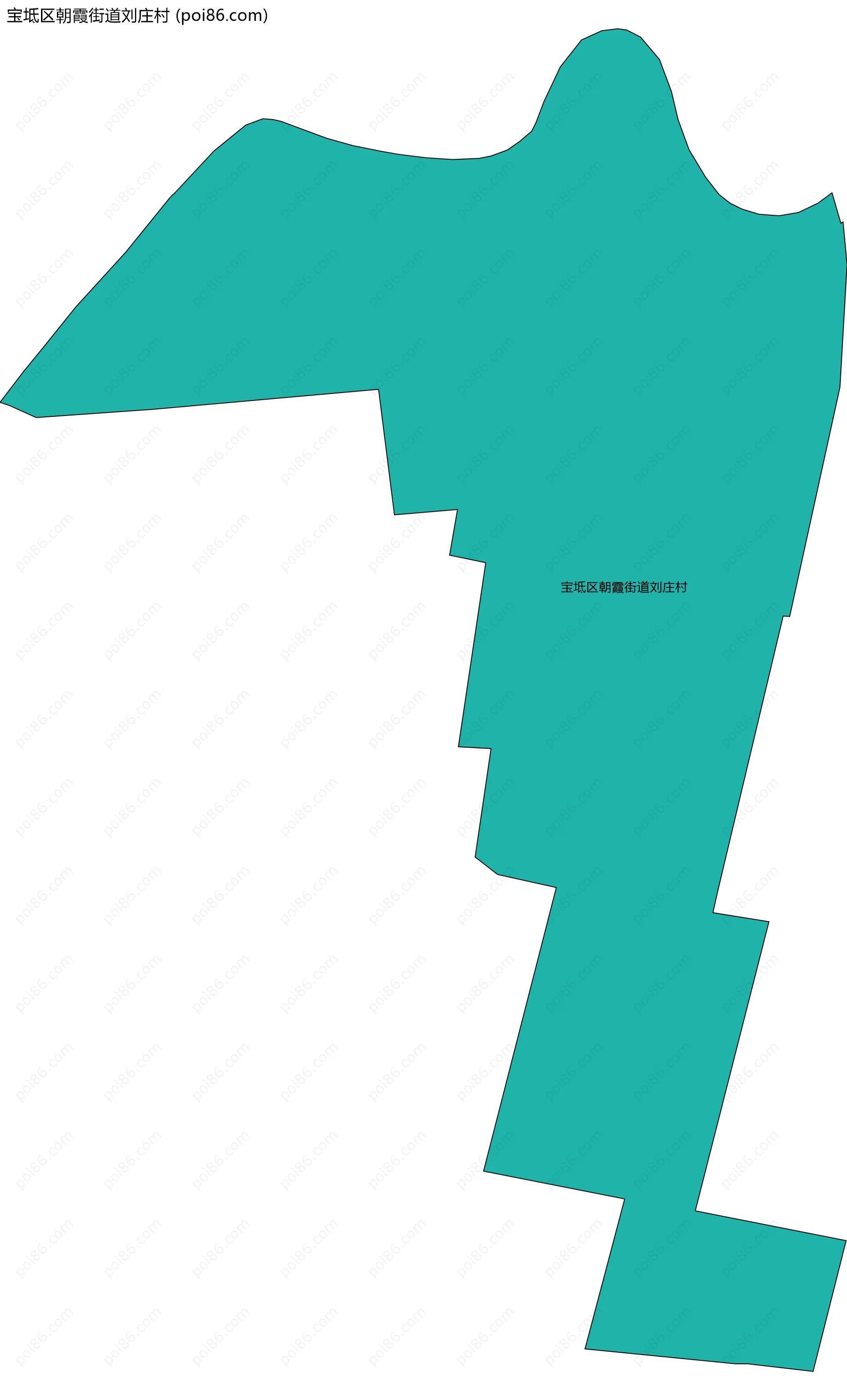宝坻区朝霞街道刘庄村边界地图