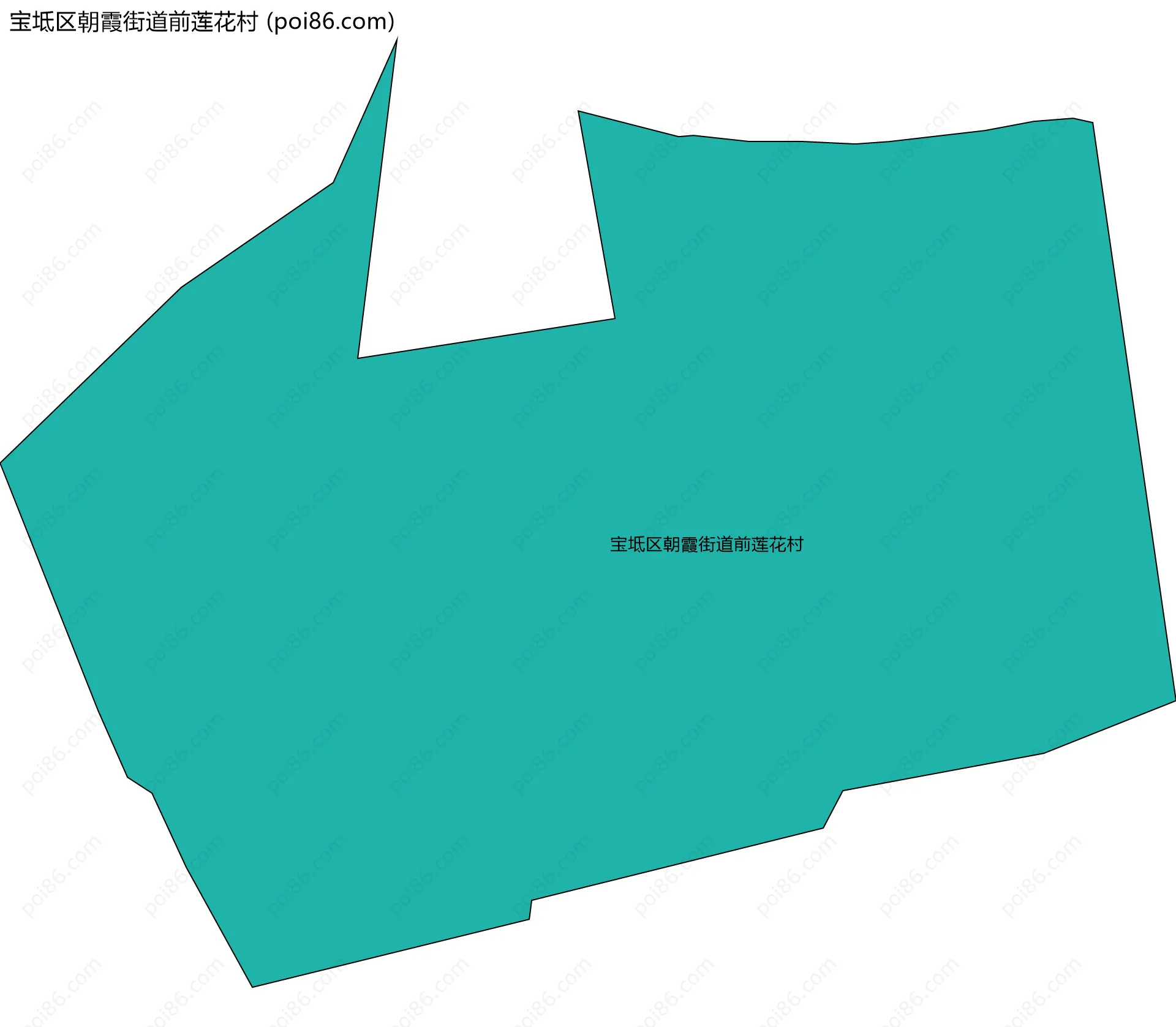 宝坻区朝霞街道前莲花村边界地图