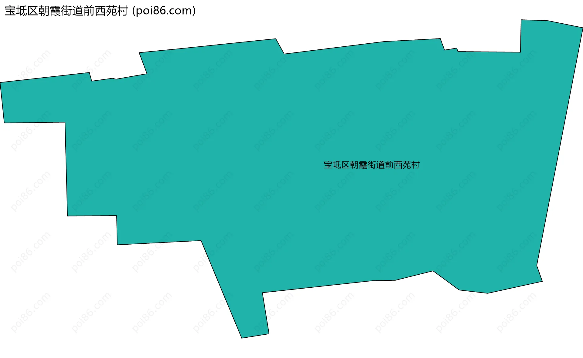 宝坻区朝霞街道前西苑村边界地图
