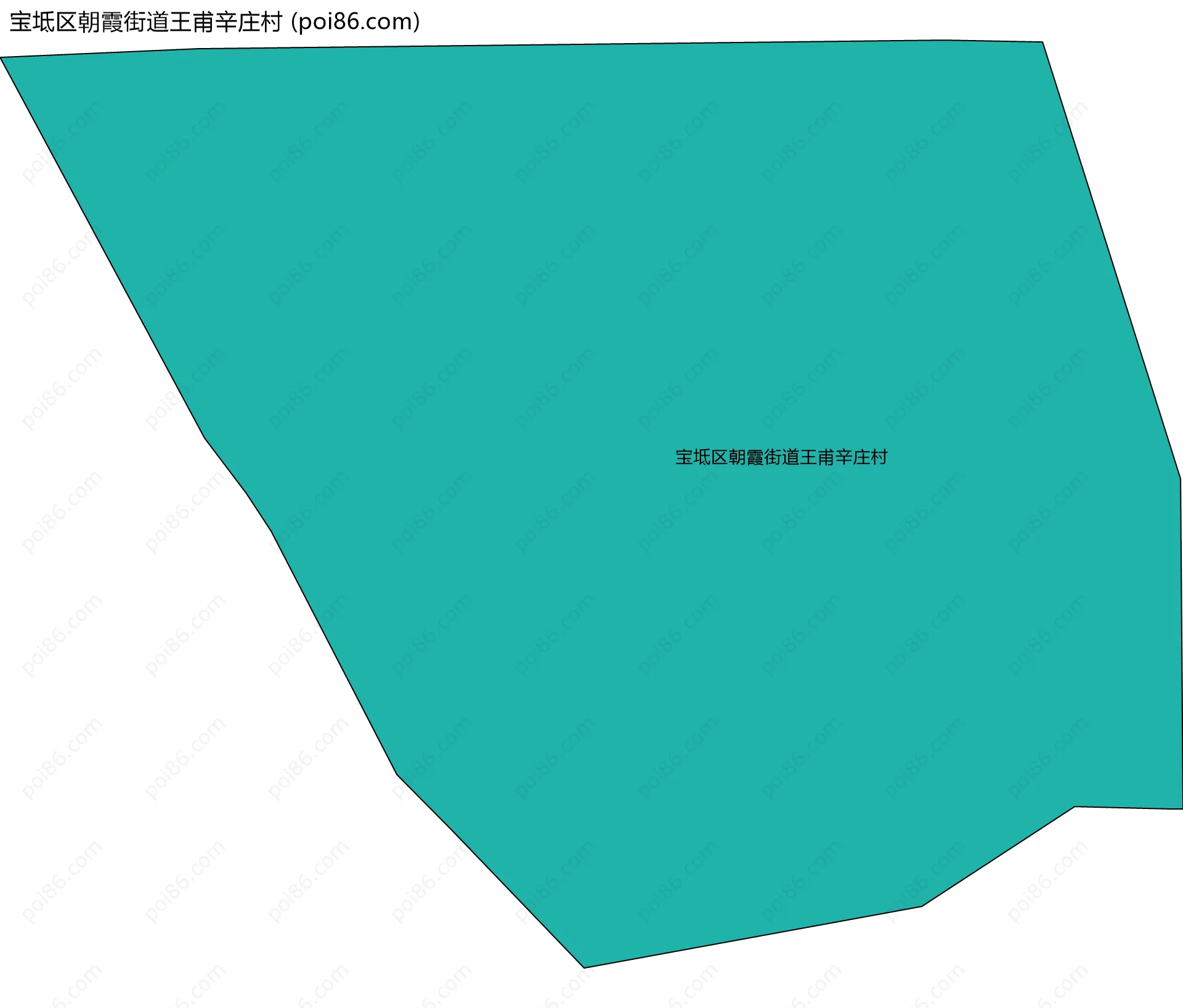 宝坻区朝霞街道王甫辛庄村边界地图