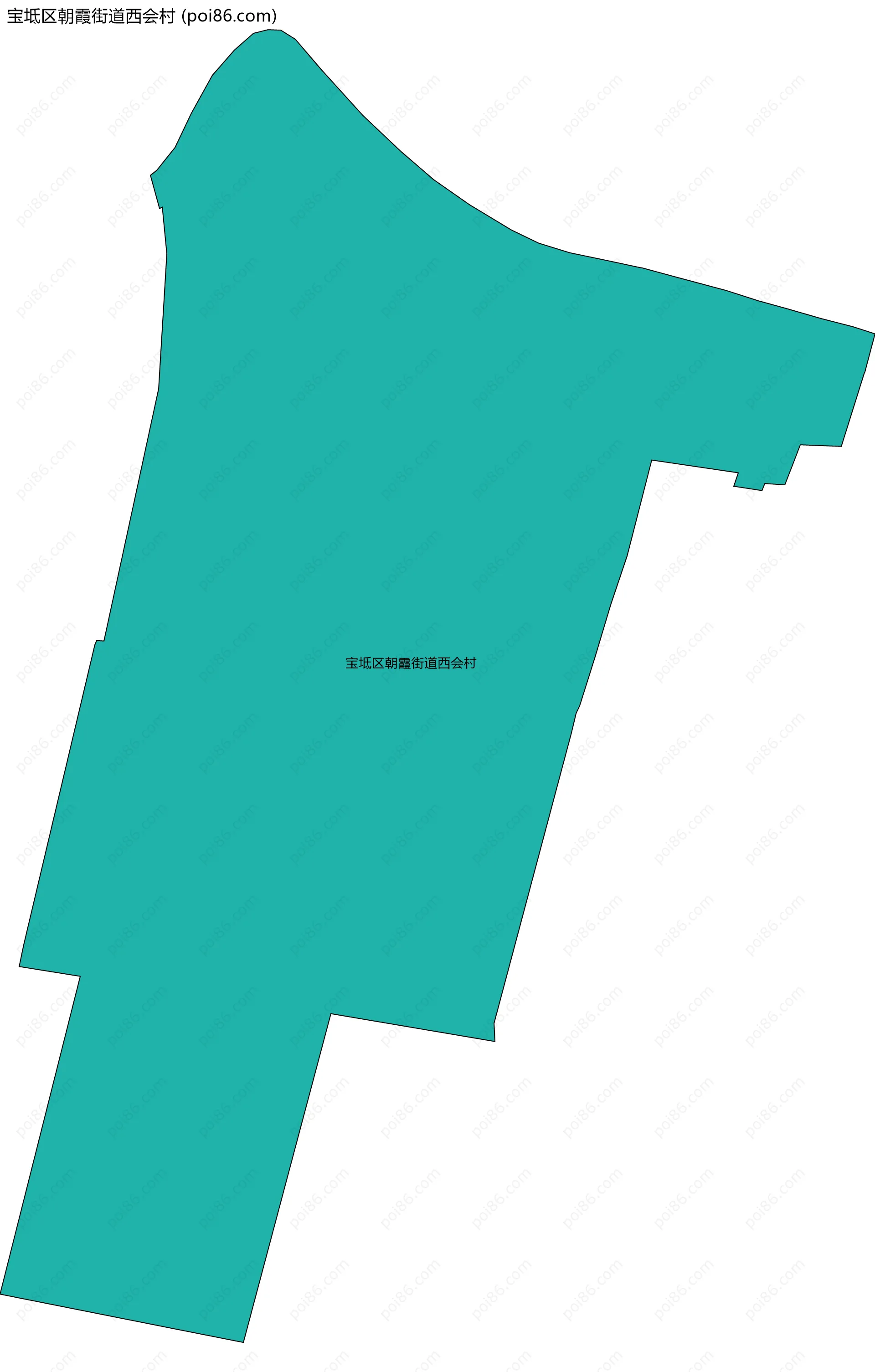 宝坻区朝霞街道西会村边界地图