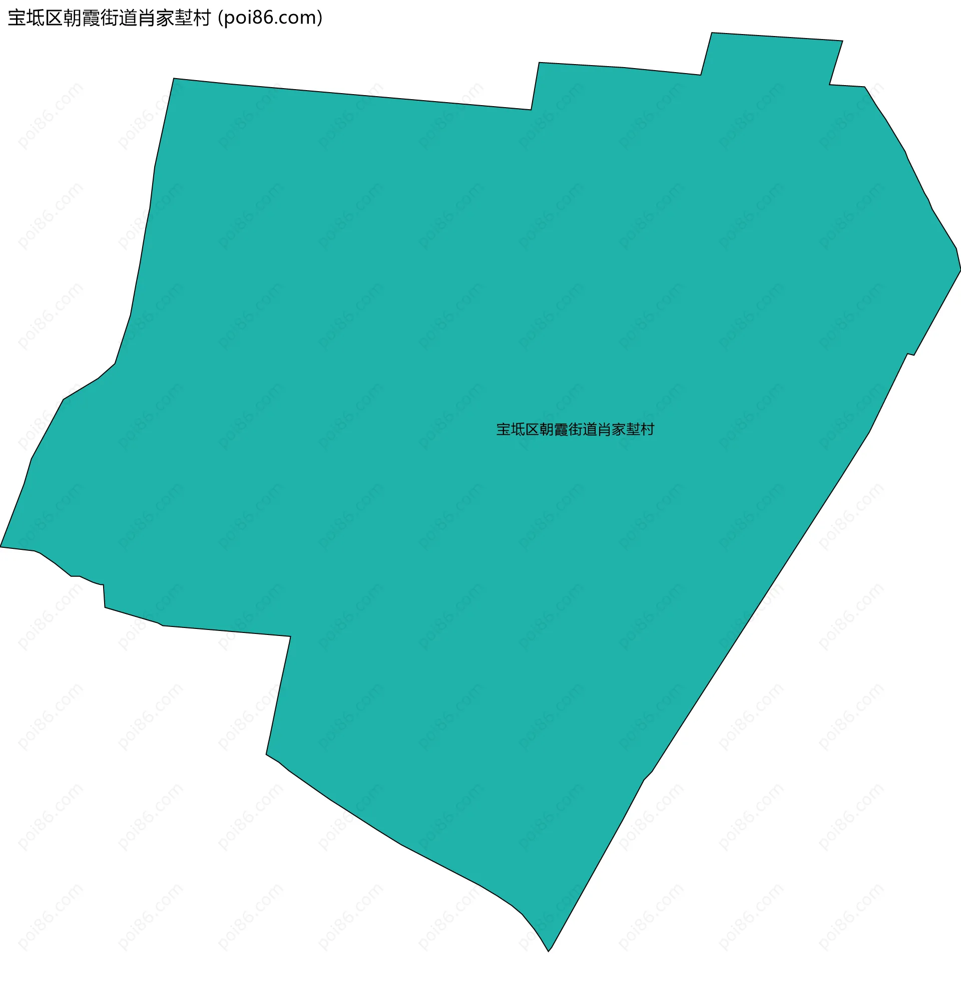 宝坻区朝霞街道肖家堼村边界地图