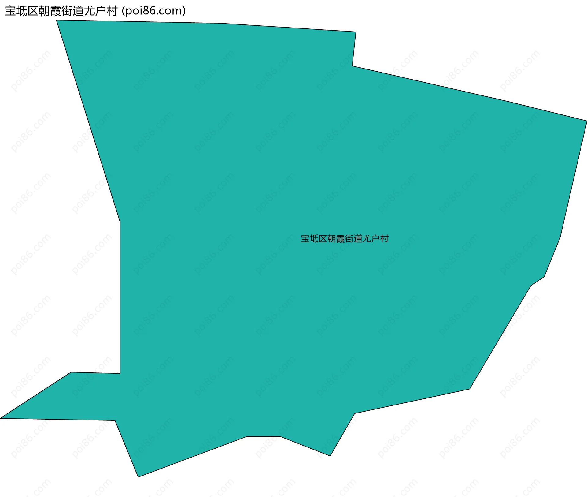 宝坻区朝霞街道尤户村边界地图