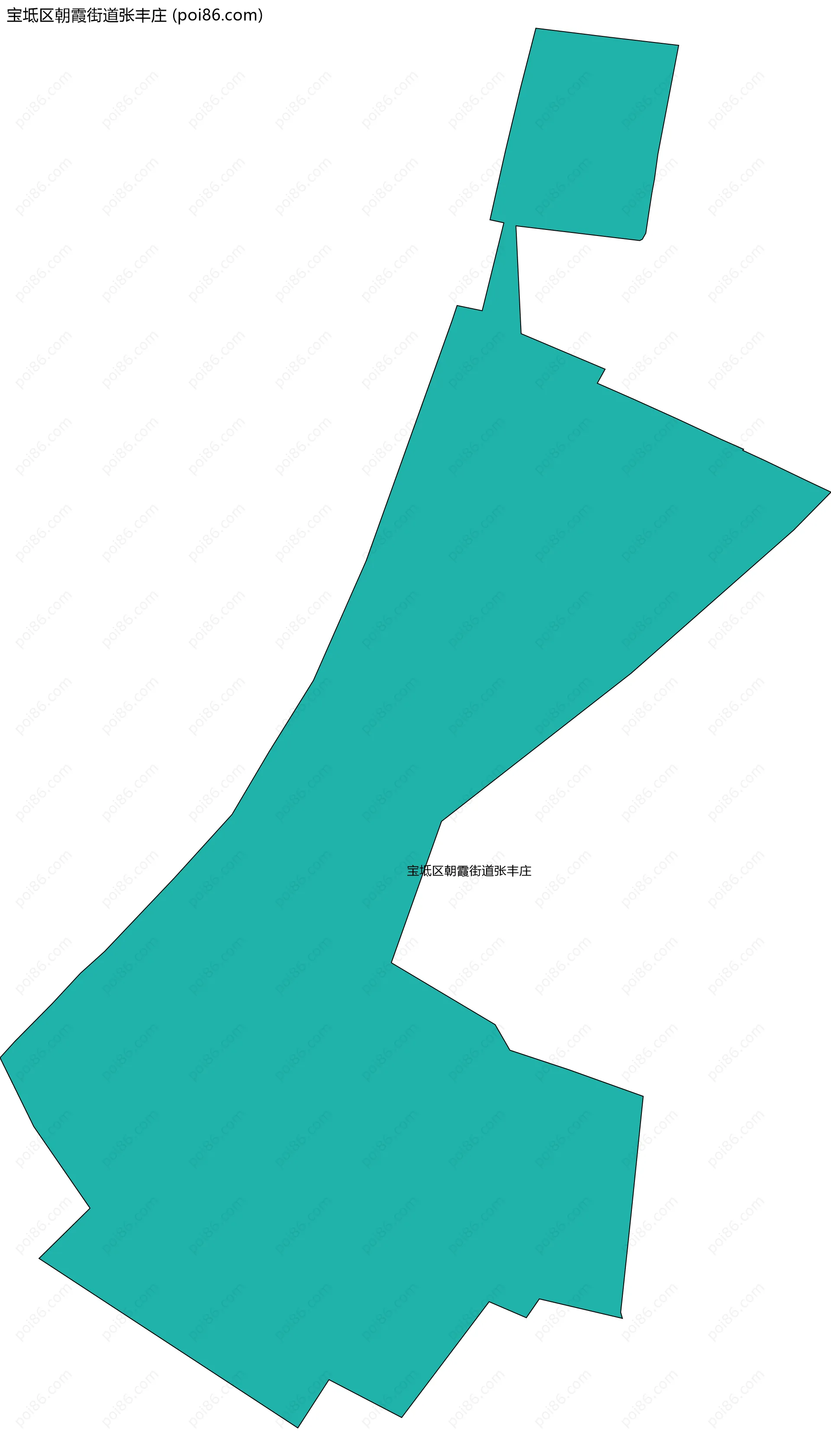 宝坻区朝霞街道张丰庄边界地图