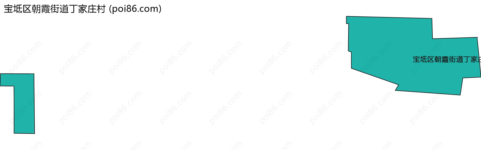 宝坻区朝霞街道丁家庄村边界地图
