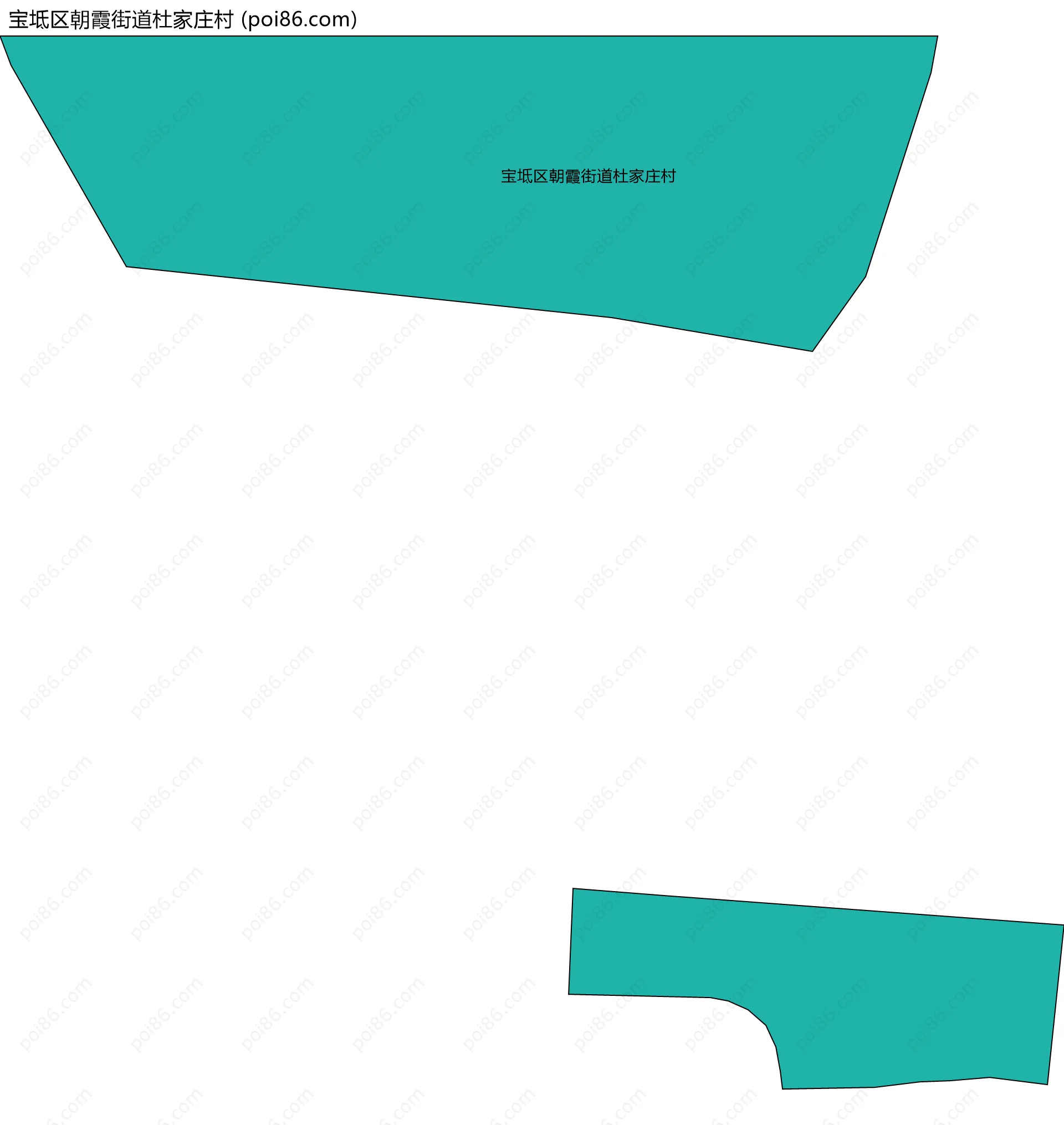 宝坻区朝霞街道杜家庄村边界地图