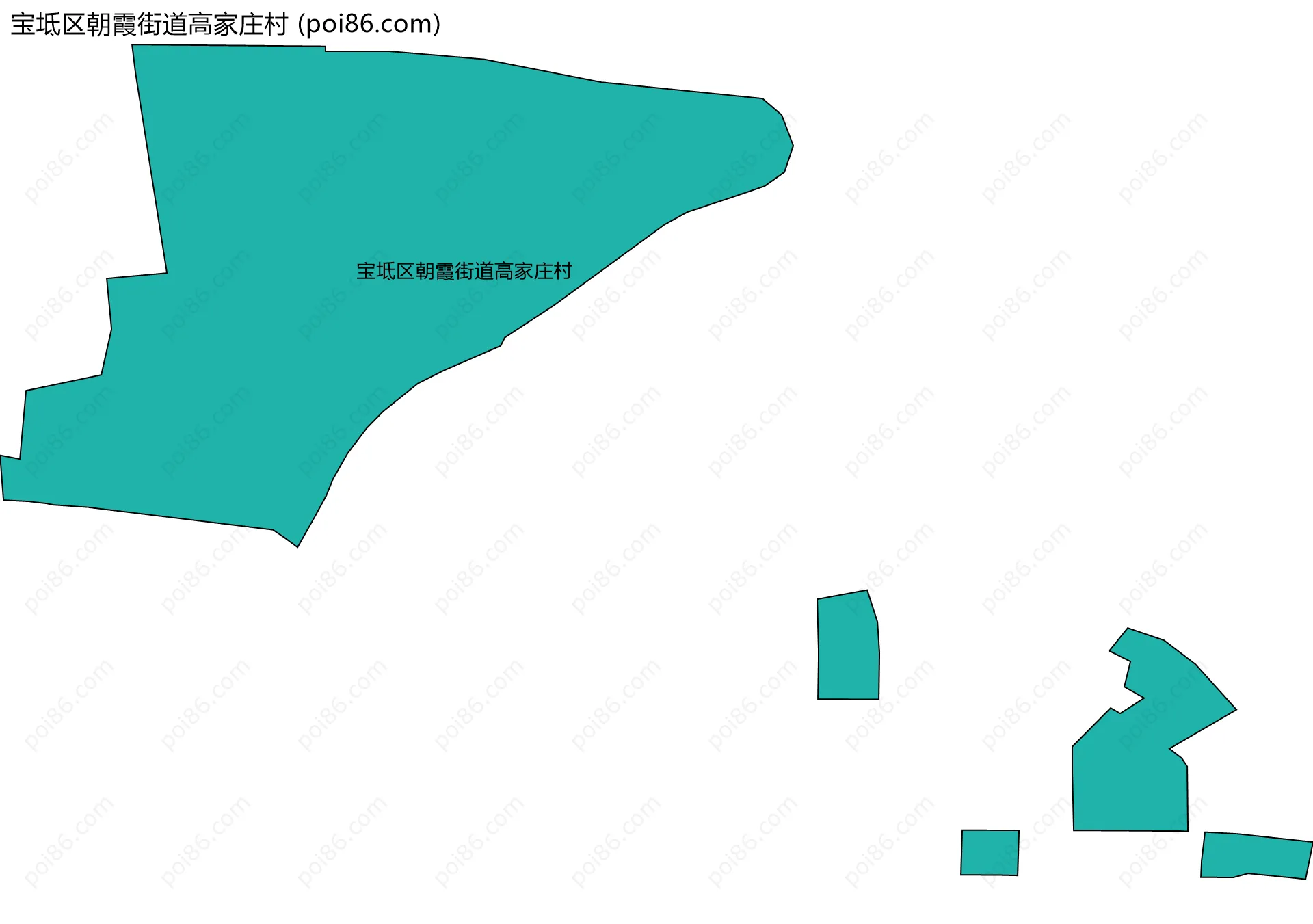 宝坻区朝霞街道高家庄村边界地图