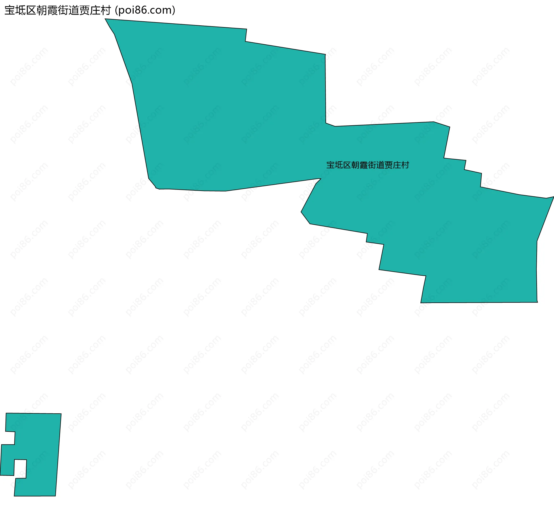 宝坻区朝霞街道贾庄村边界地图