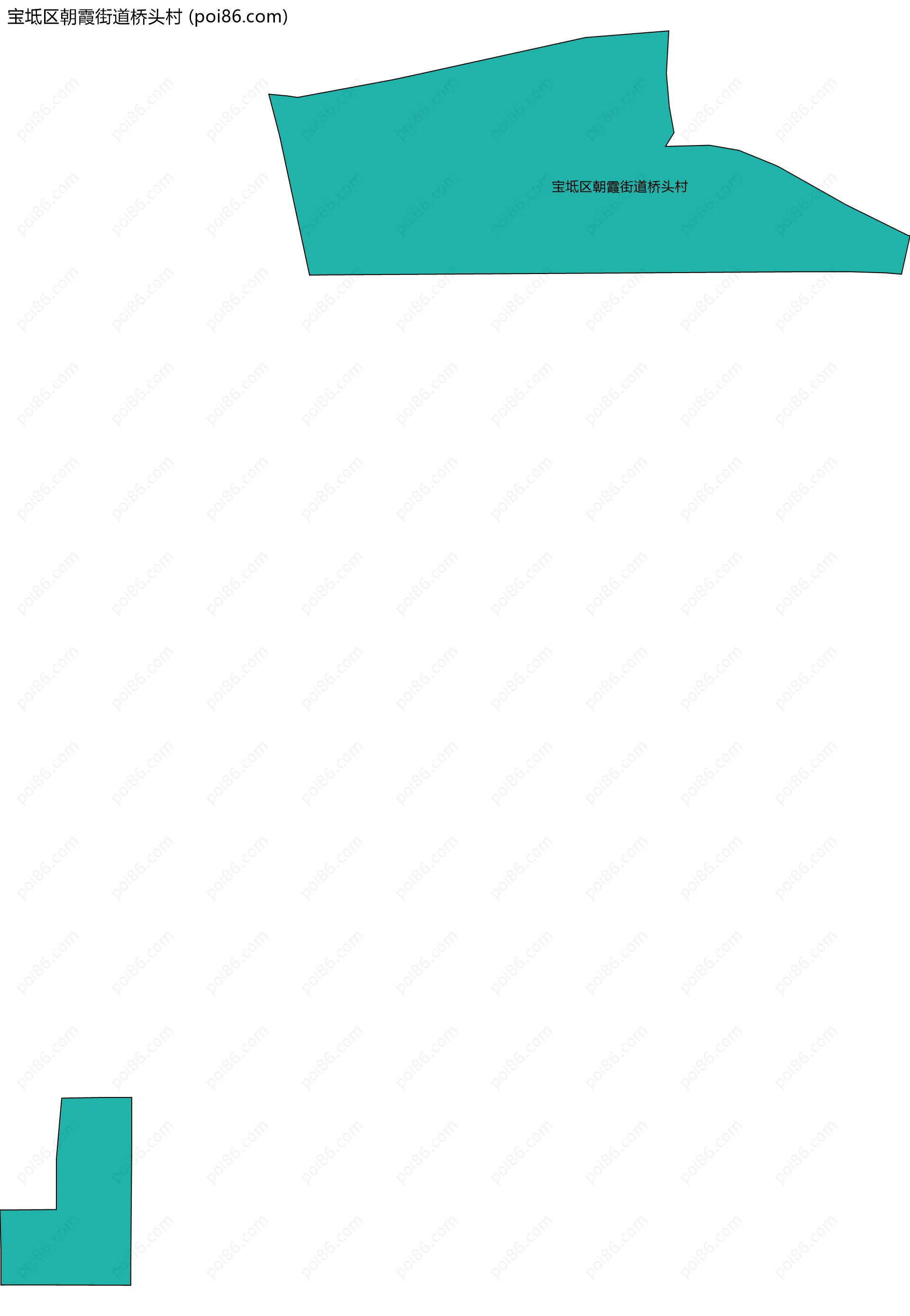 宝坻区朝霞街道桥头村边界地图