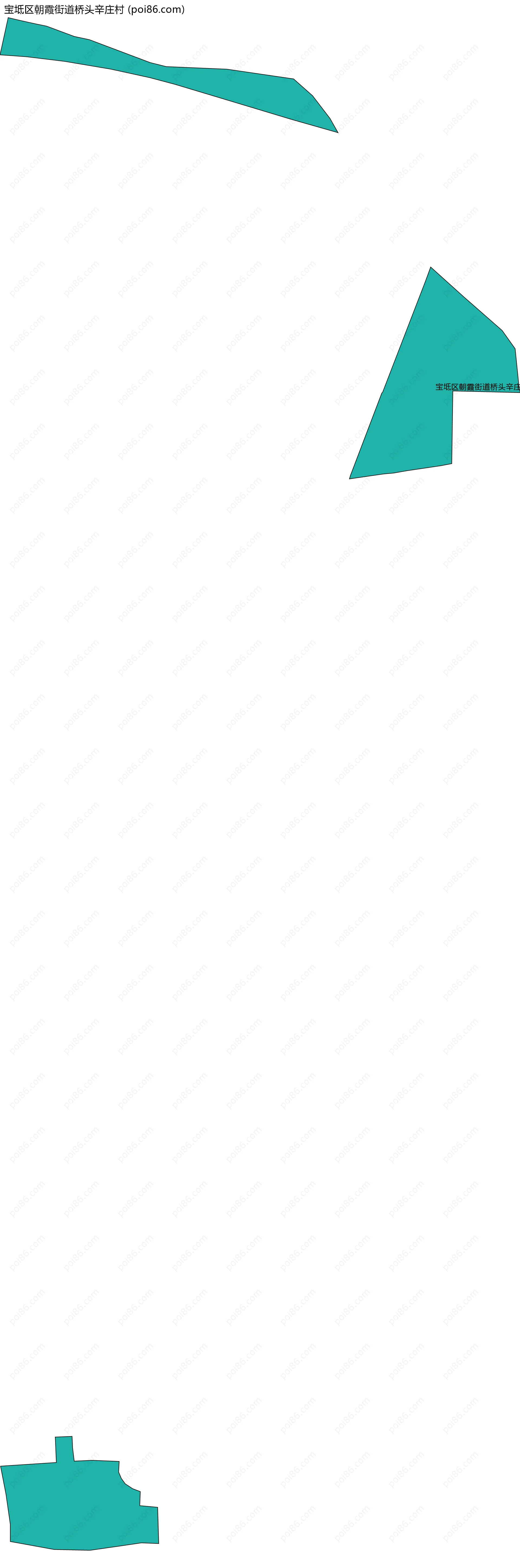 宝坻区朝霞街道桥头辛庄村边界地图