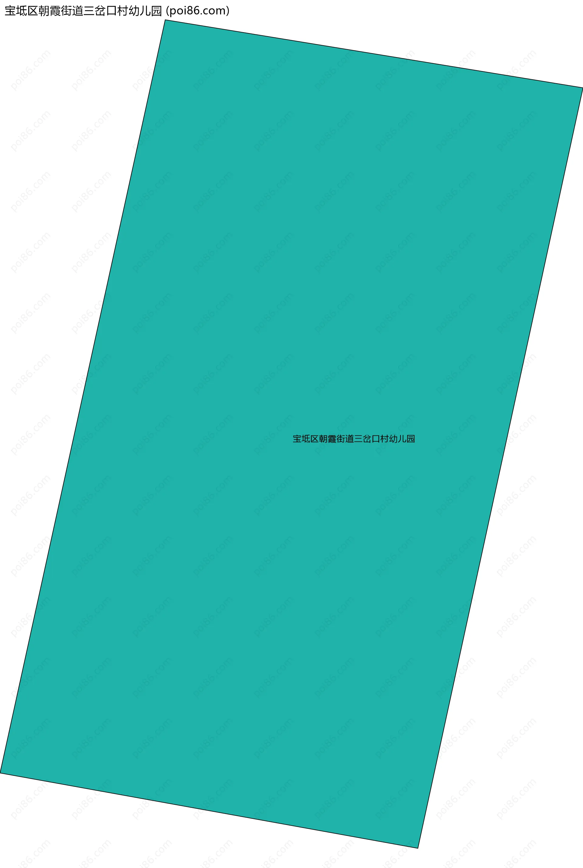 宝坻区朝霞街道三岔口村幼儿园边界地图