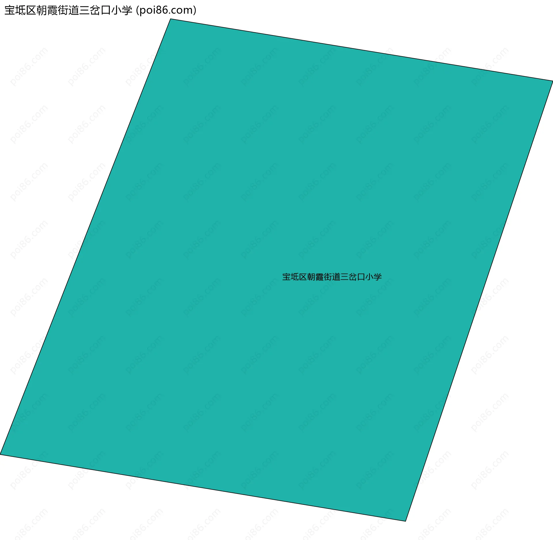 宝坻区朝霞街道三岔口小学边界地图