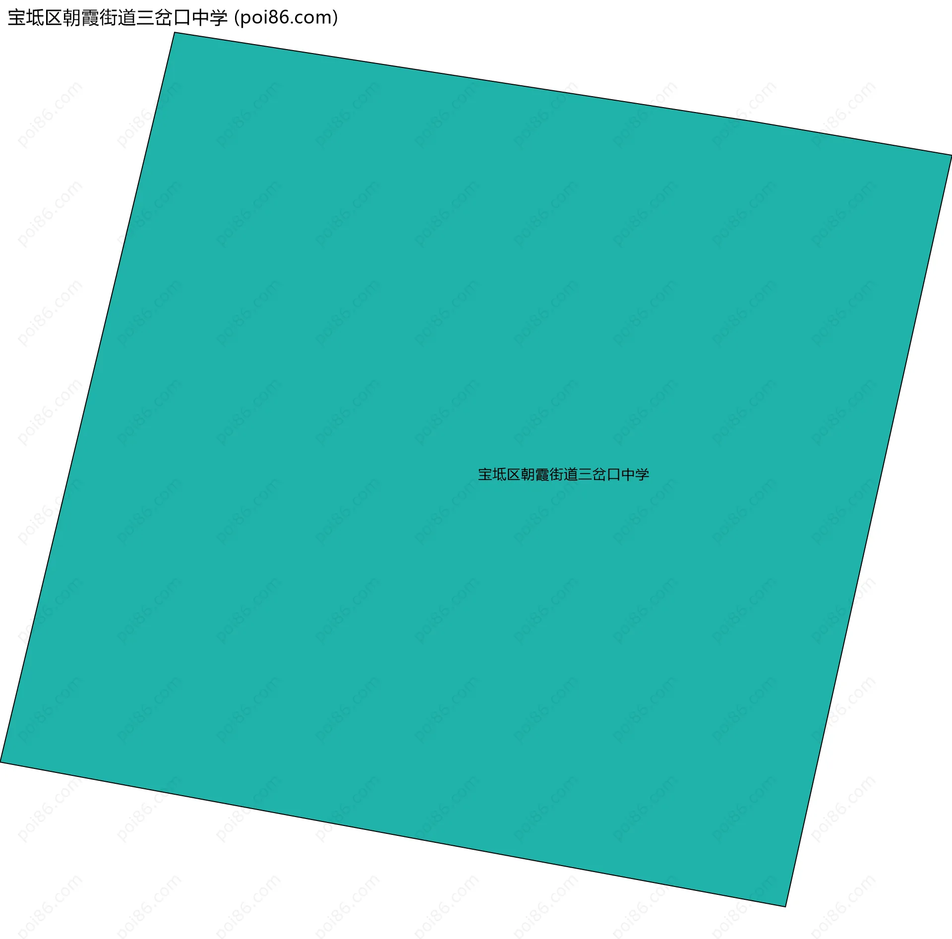 宝坻区朝霞街道三岔口中学边界地图
