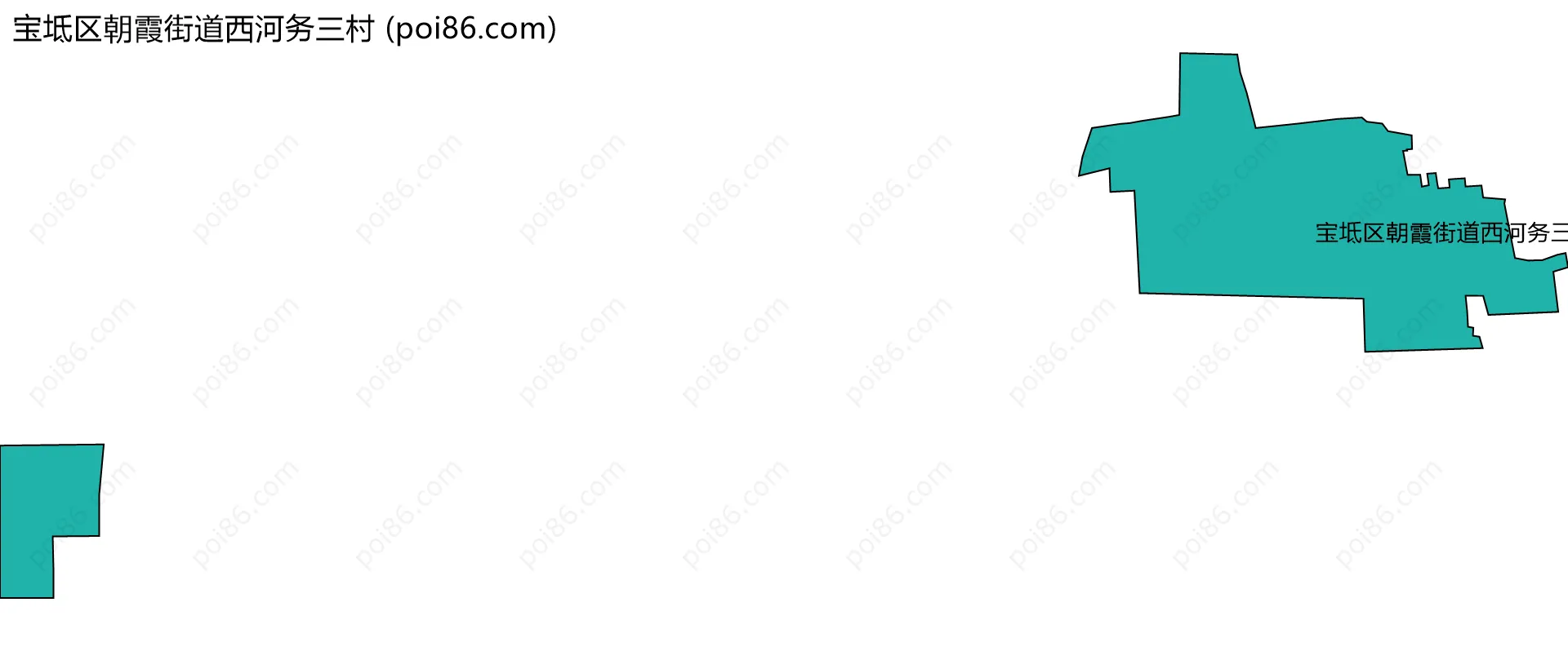 宝坻区朝霞街道西河务三村边界地图