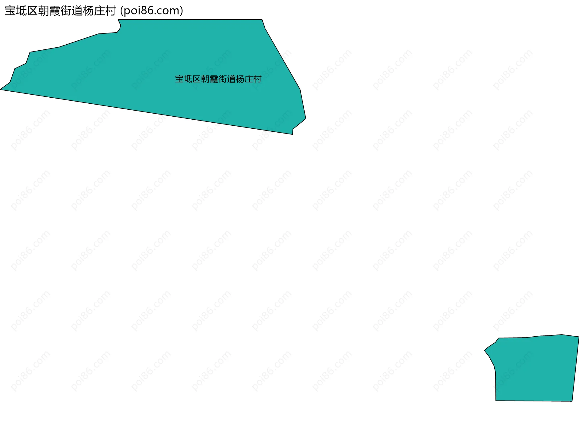 宝坻区朝霞街道杨庄村边界地图