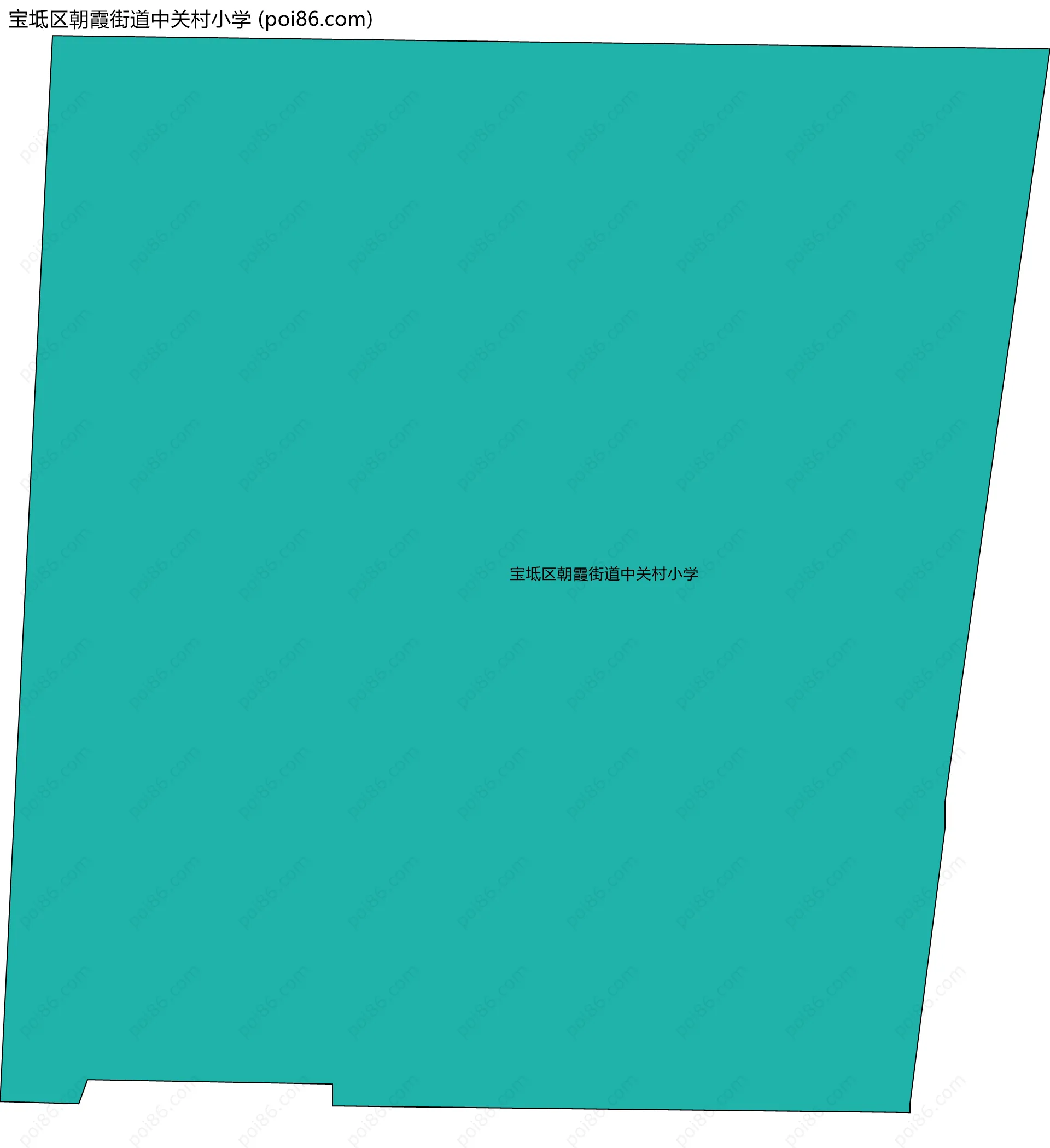 宝坻区朝霞街道中关村小学边界地图
