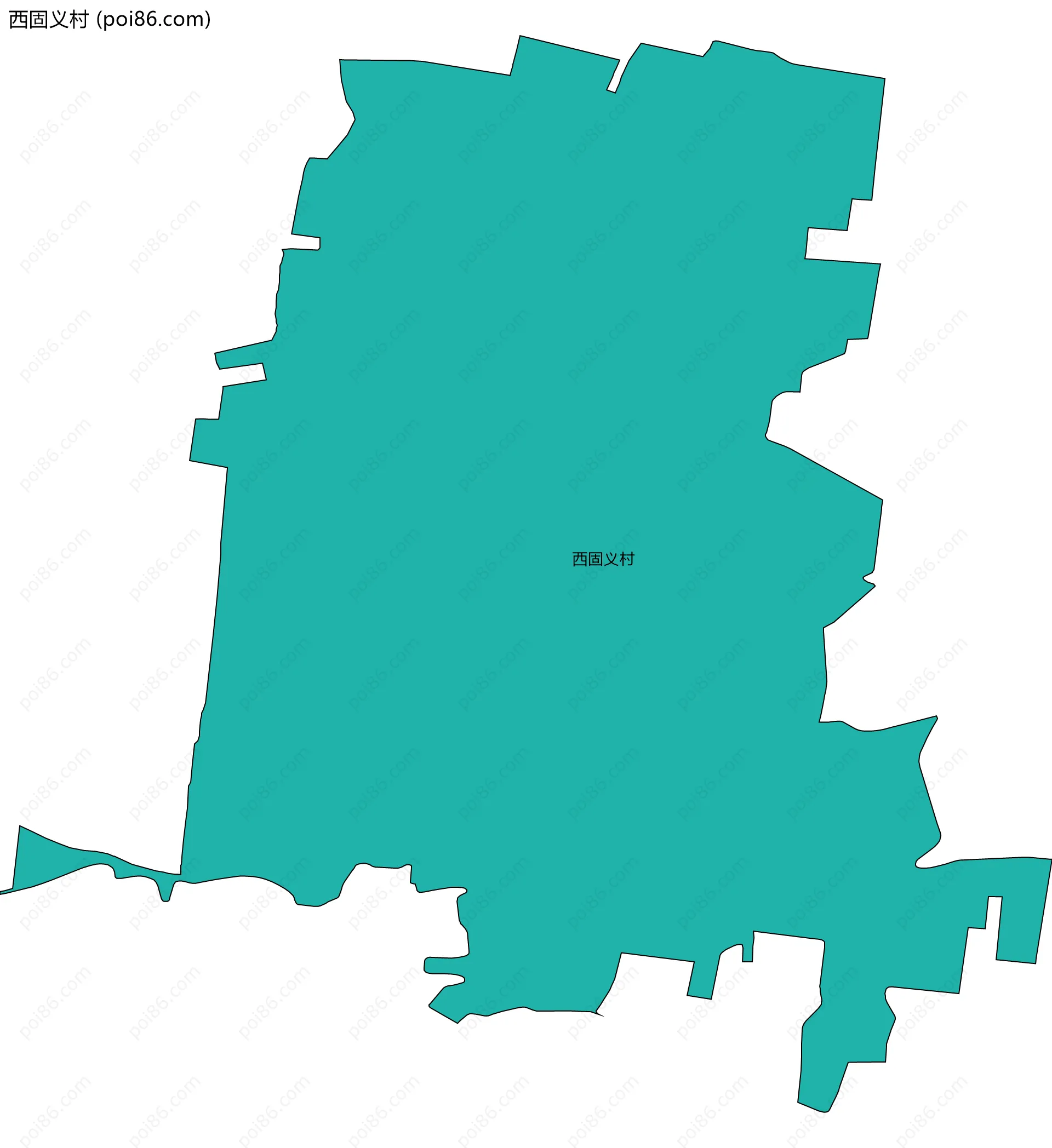 西固义村边界地图
