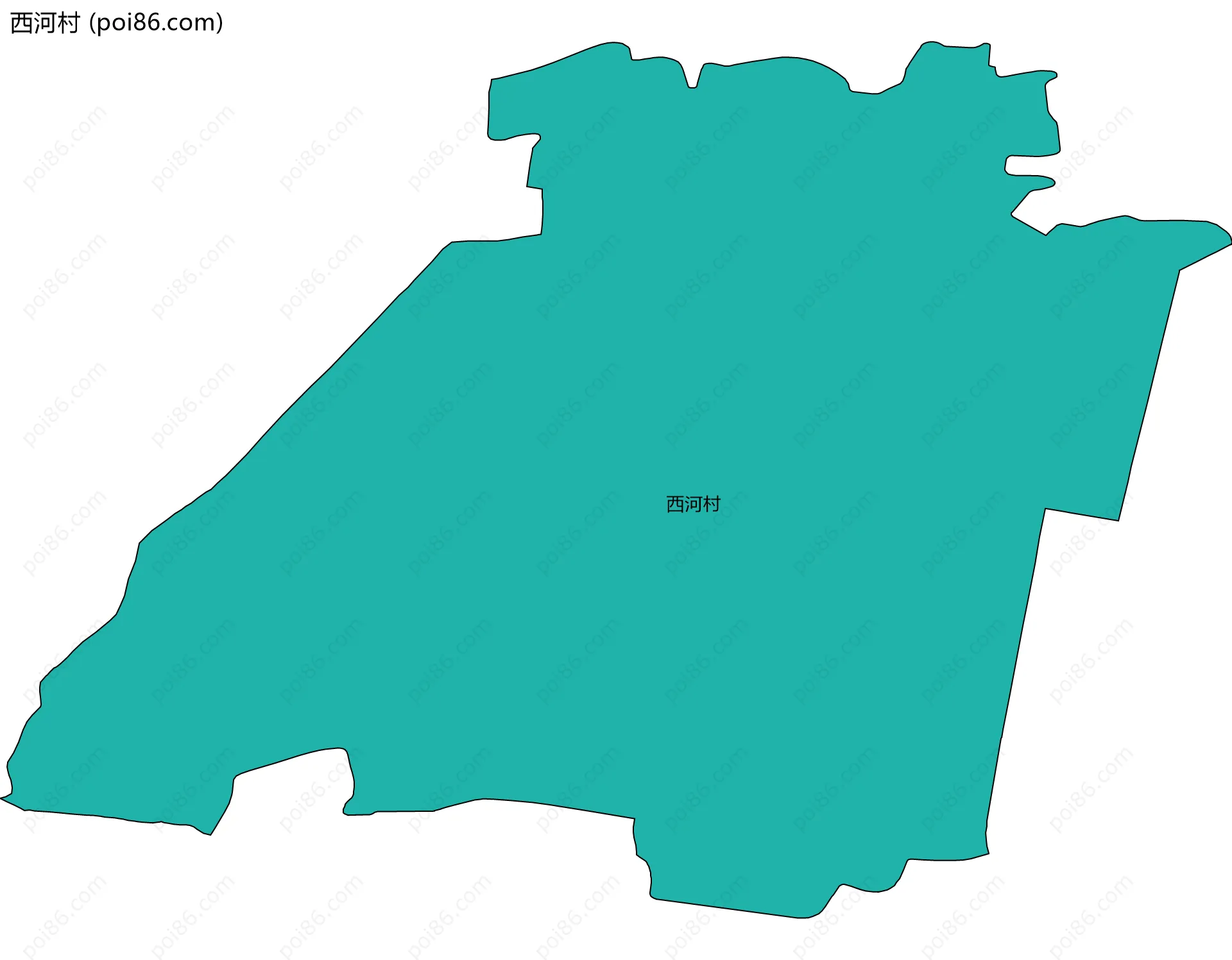 西河村边界地图