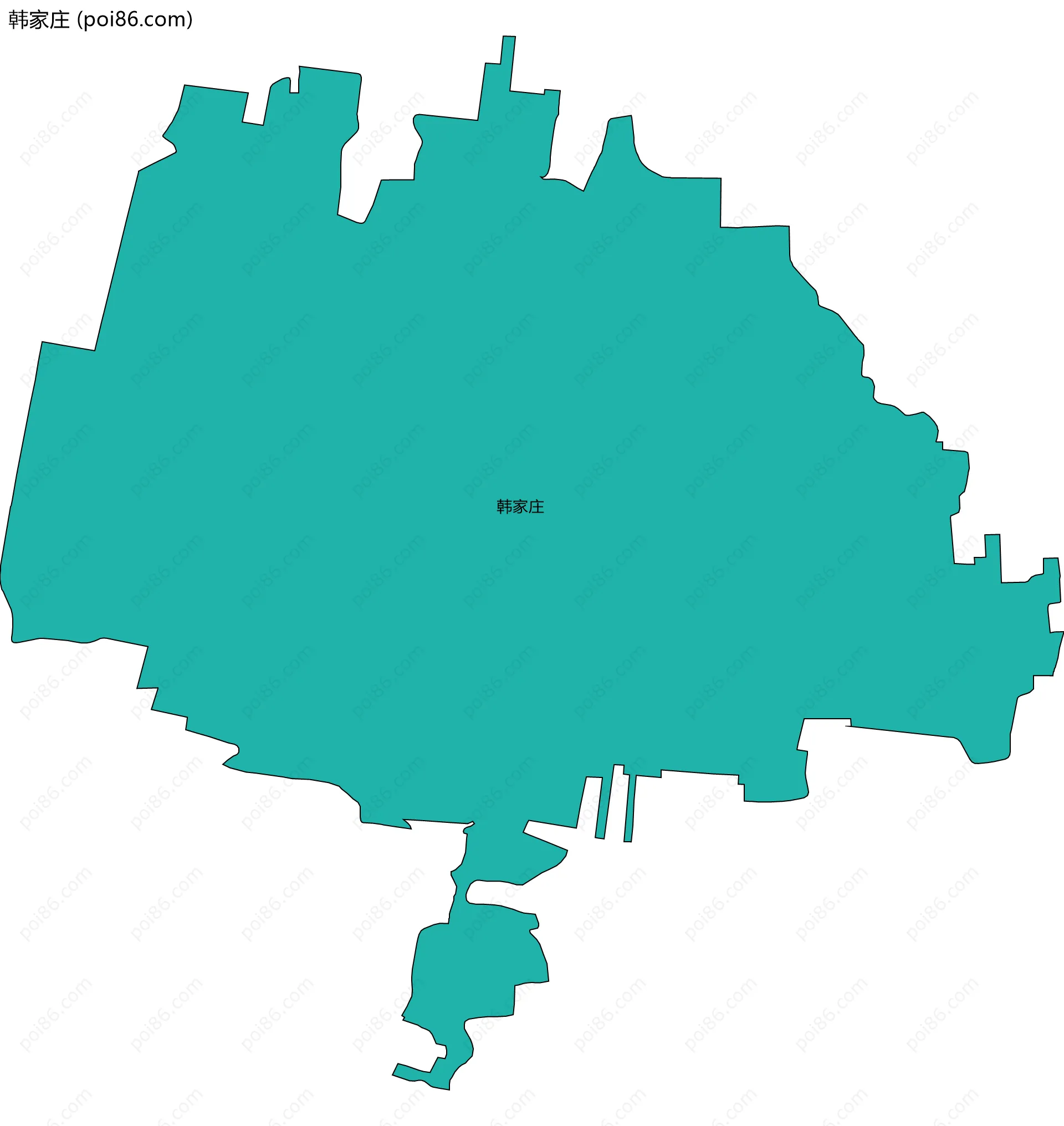 韩家庄边界地图