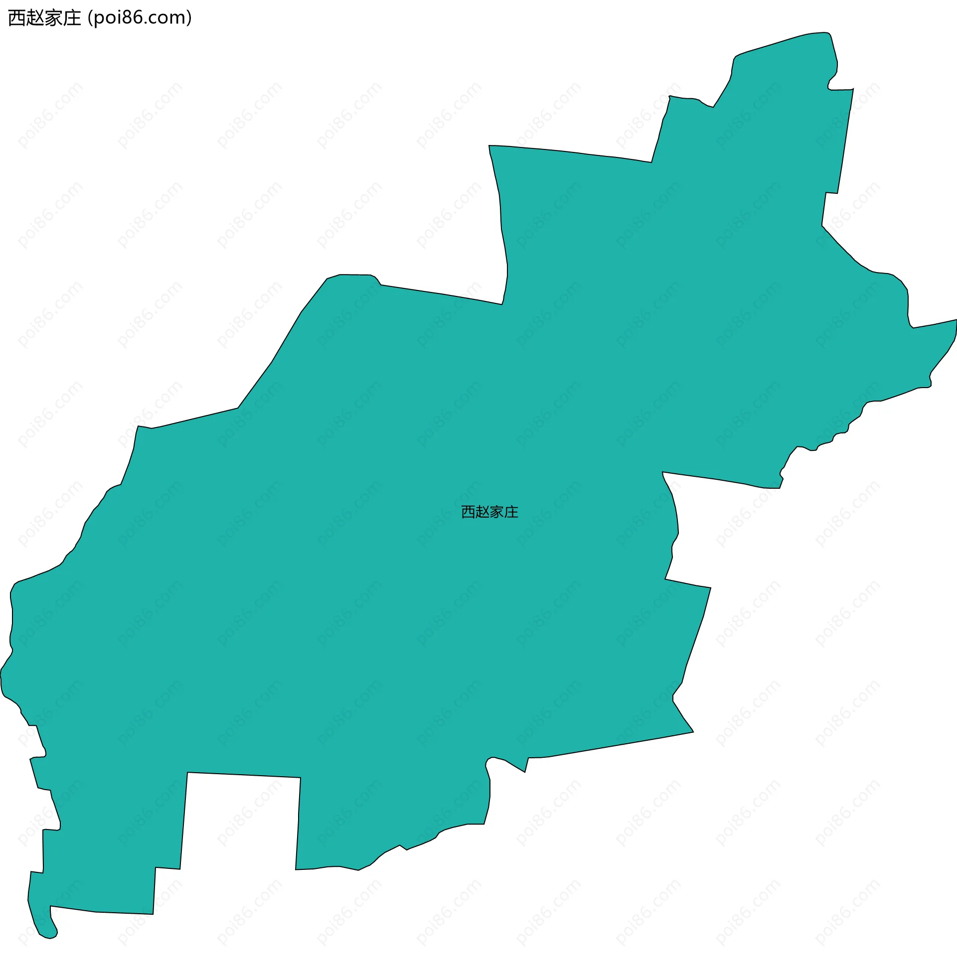 西赵家庄边界地图