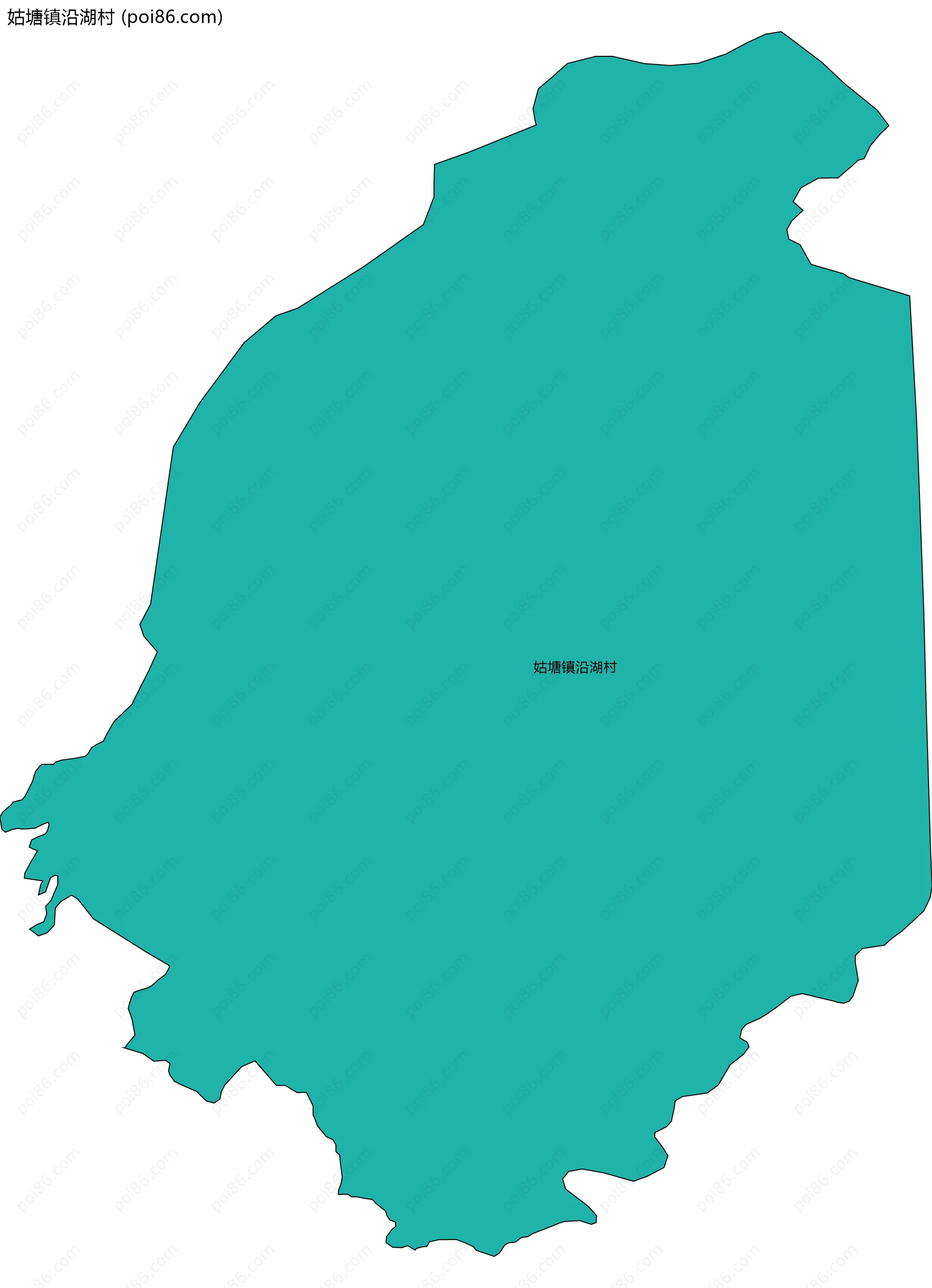 姑塘镇沿湖村边界地图