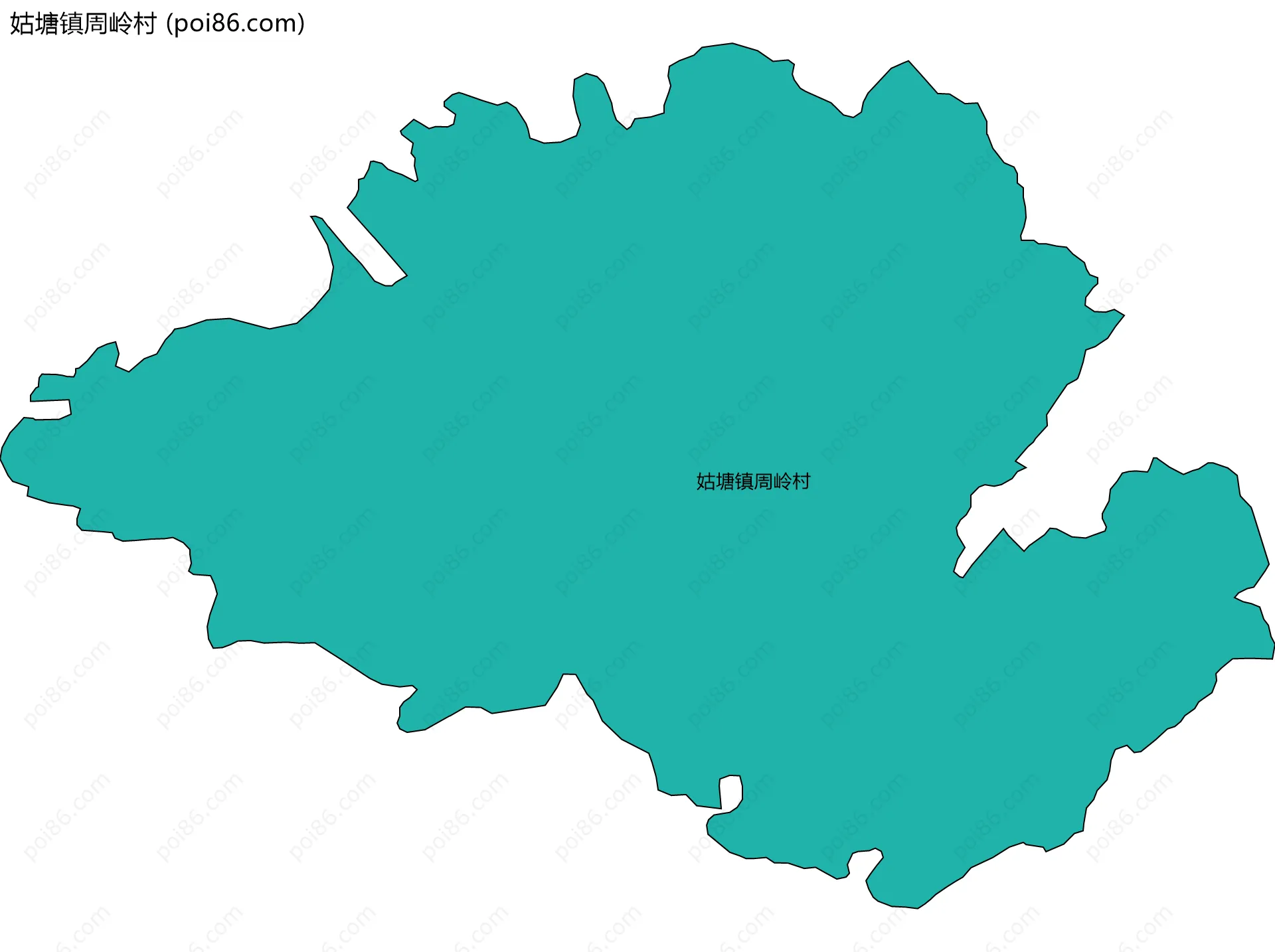 姑塘镇周岭村边界地图