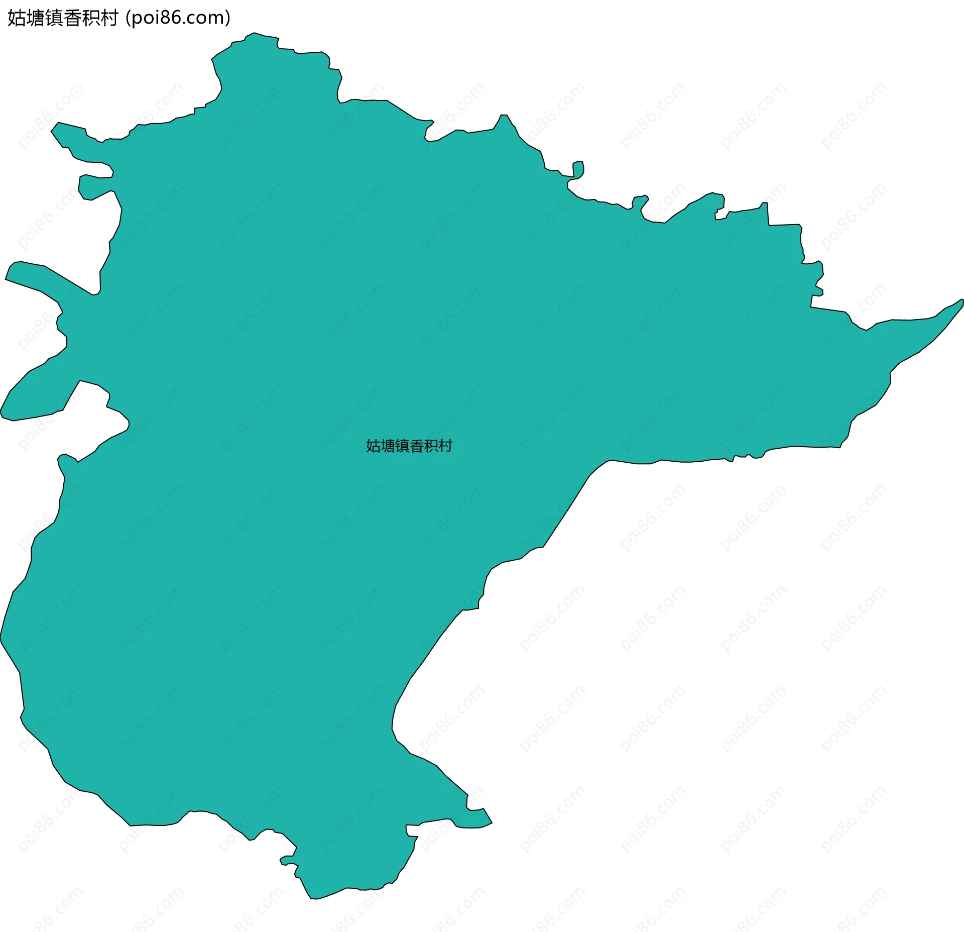 姑塘镇香积村边界地图