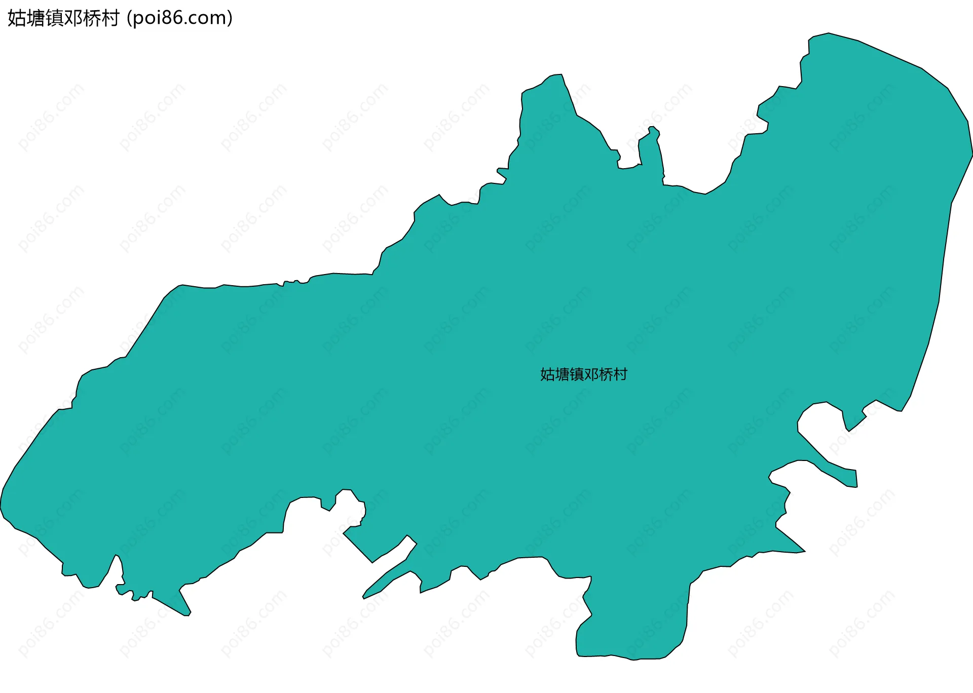 姑塘镇邓桥村边界地图